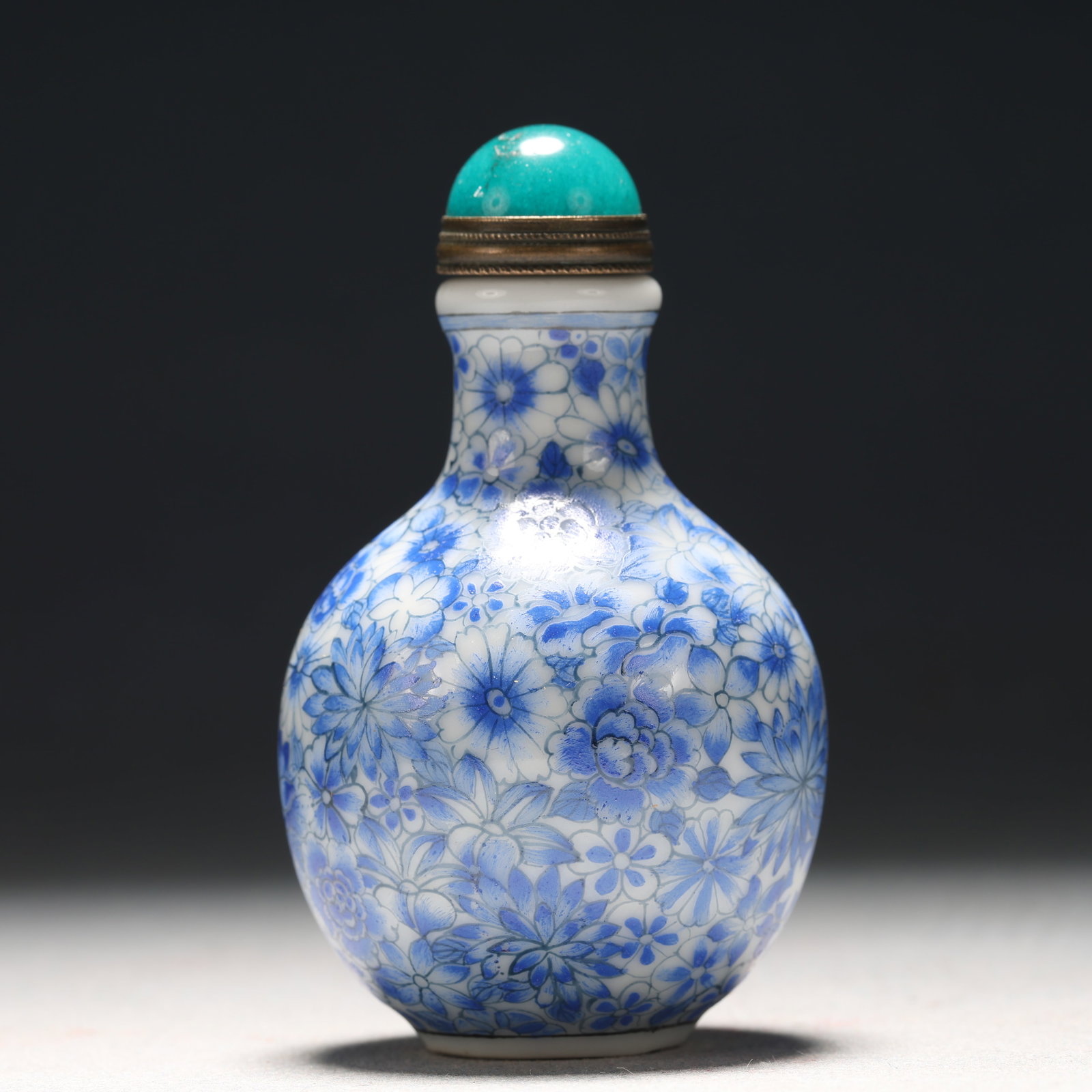 A Fine Enamel Flower Pattern Porcelain Snuff Bottle (1 of 6)