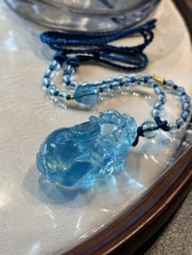 An Exquisite Aquamarine Pi Xiu Pendant