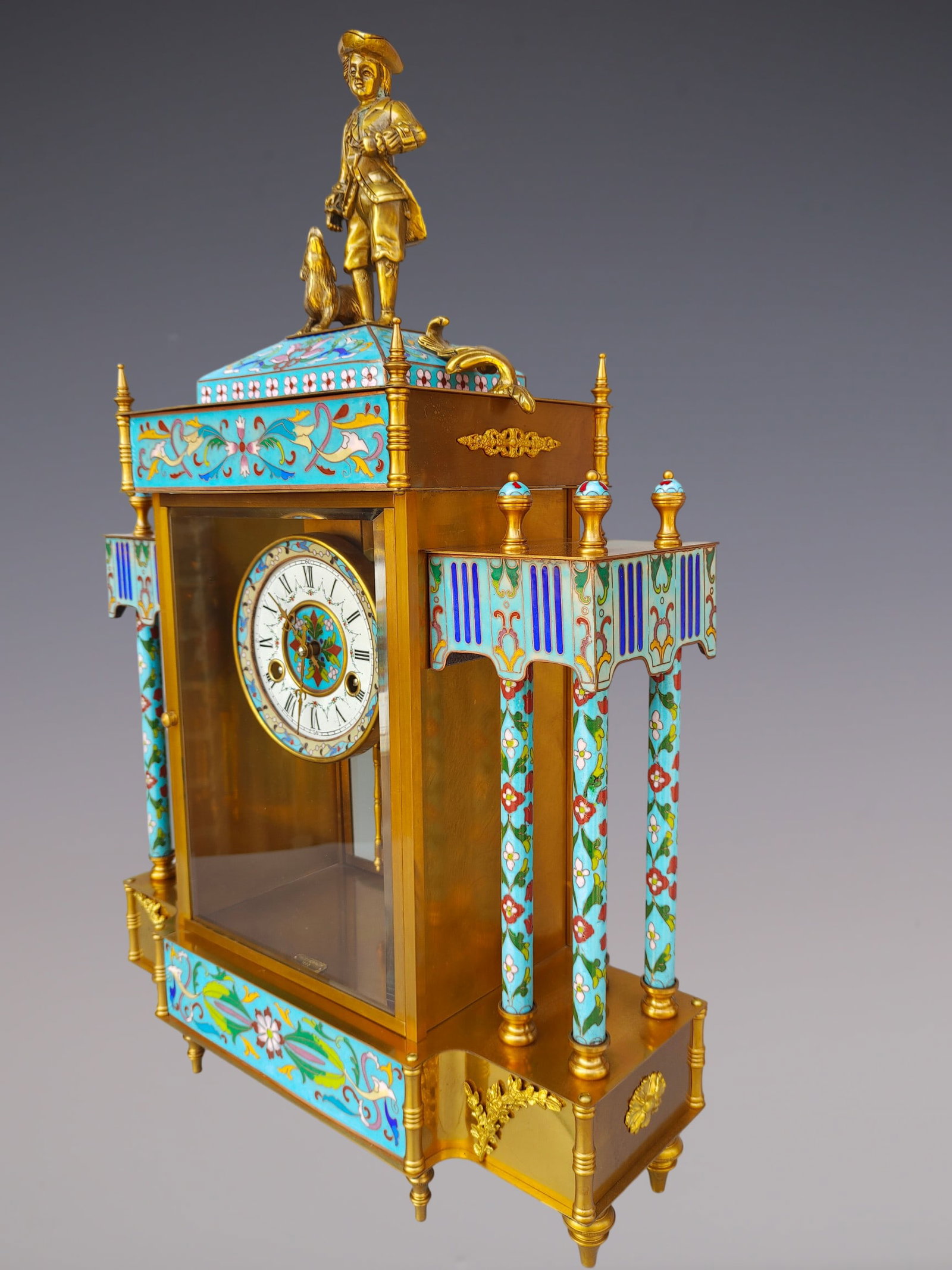 An Exquisite Gilt Bronze Lotus Pattern Clock - 2