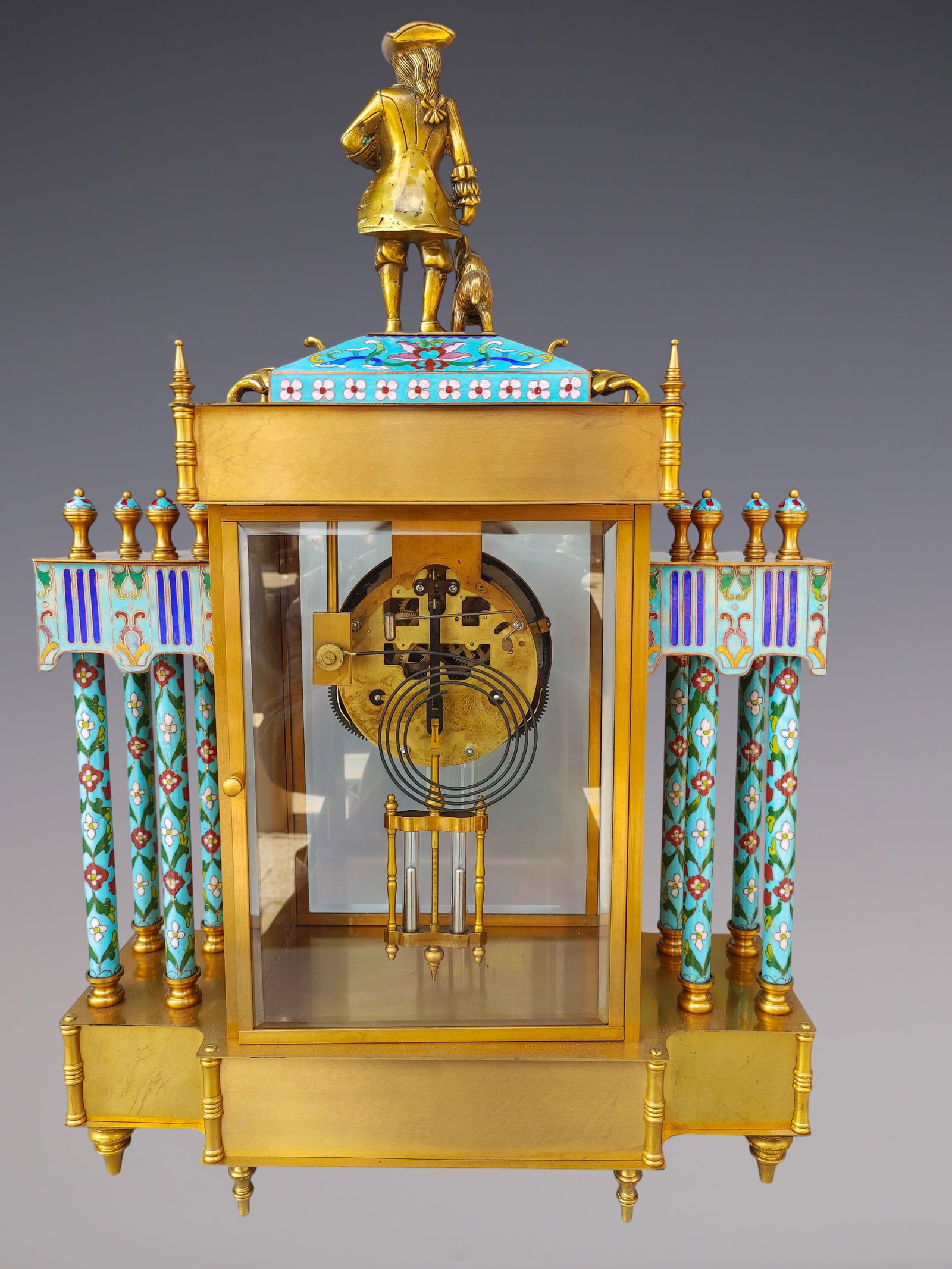 An Exquisite Gilt Bronze Lotus Pattern Clock - 4