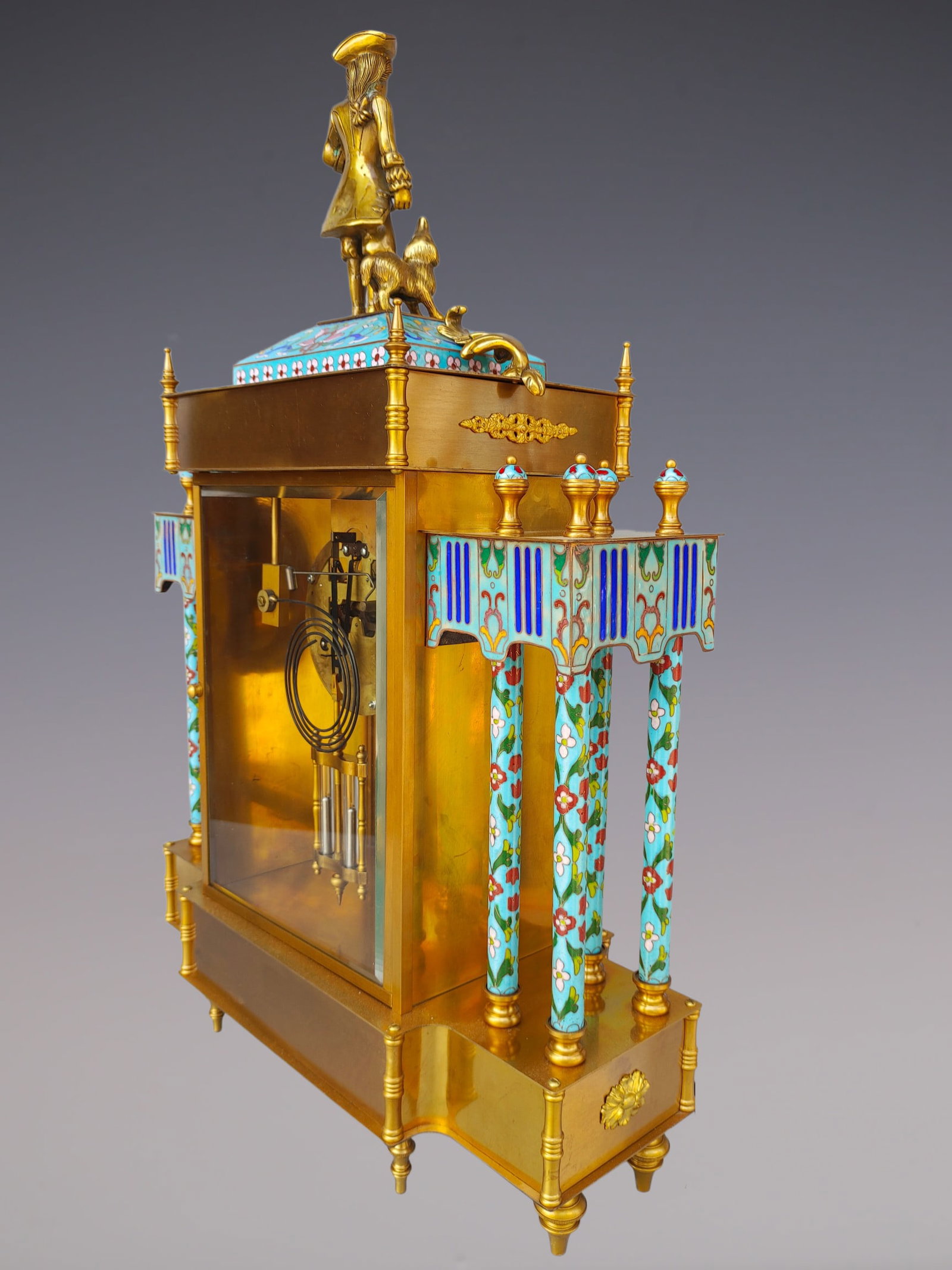 An Exquisite Gilt Bronze Lotus Pattern Clock - 5