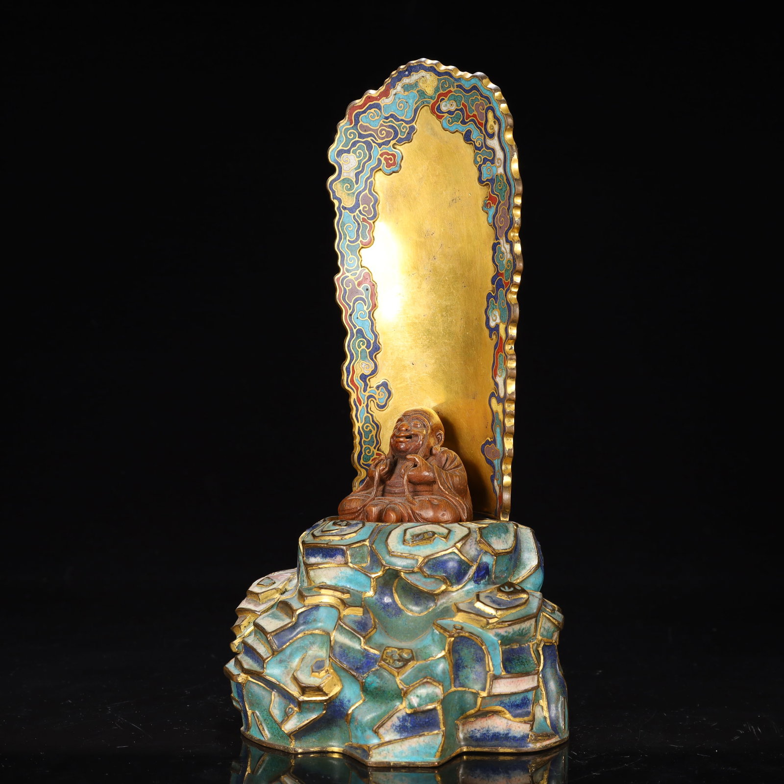 An Exquisite Cloisonne Auspicious Cloud Pattern Throne - 4
