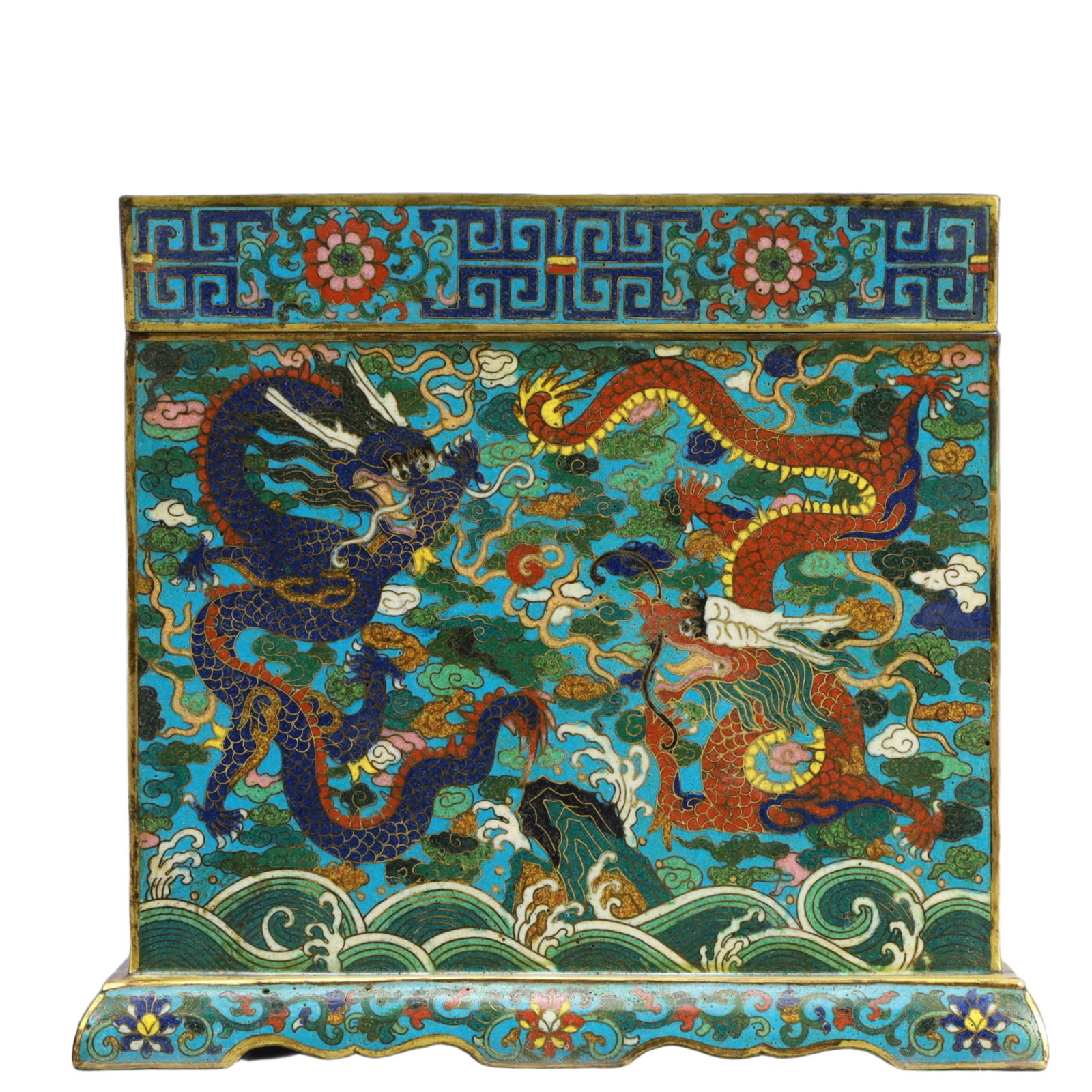 An Exquisite Cloisonne Dragon Pattern Box - 3