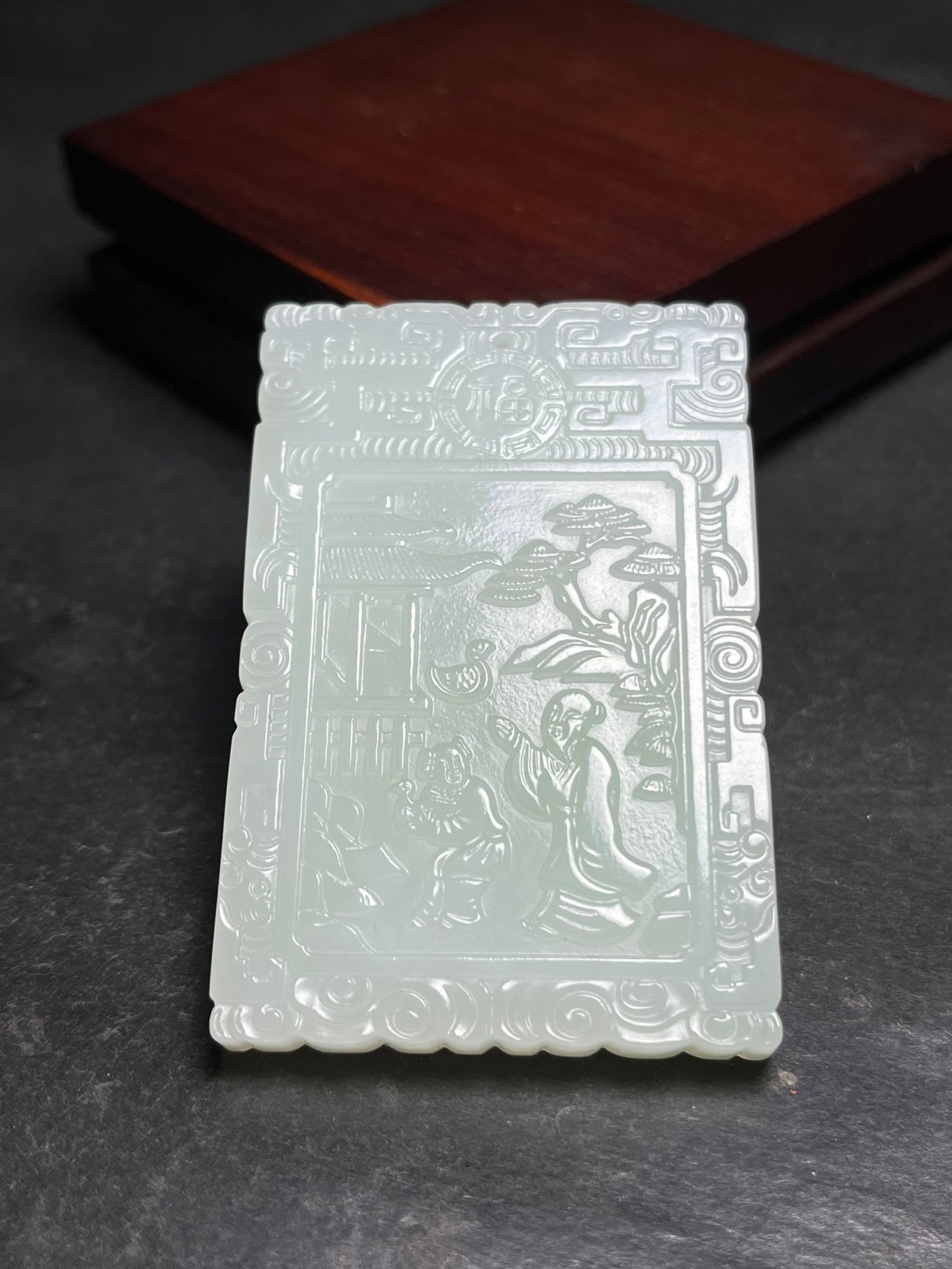 An Exquisite White Jade Dragon Pattern Pendant - 7