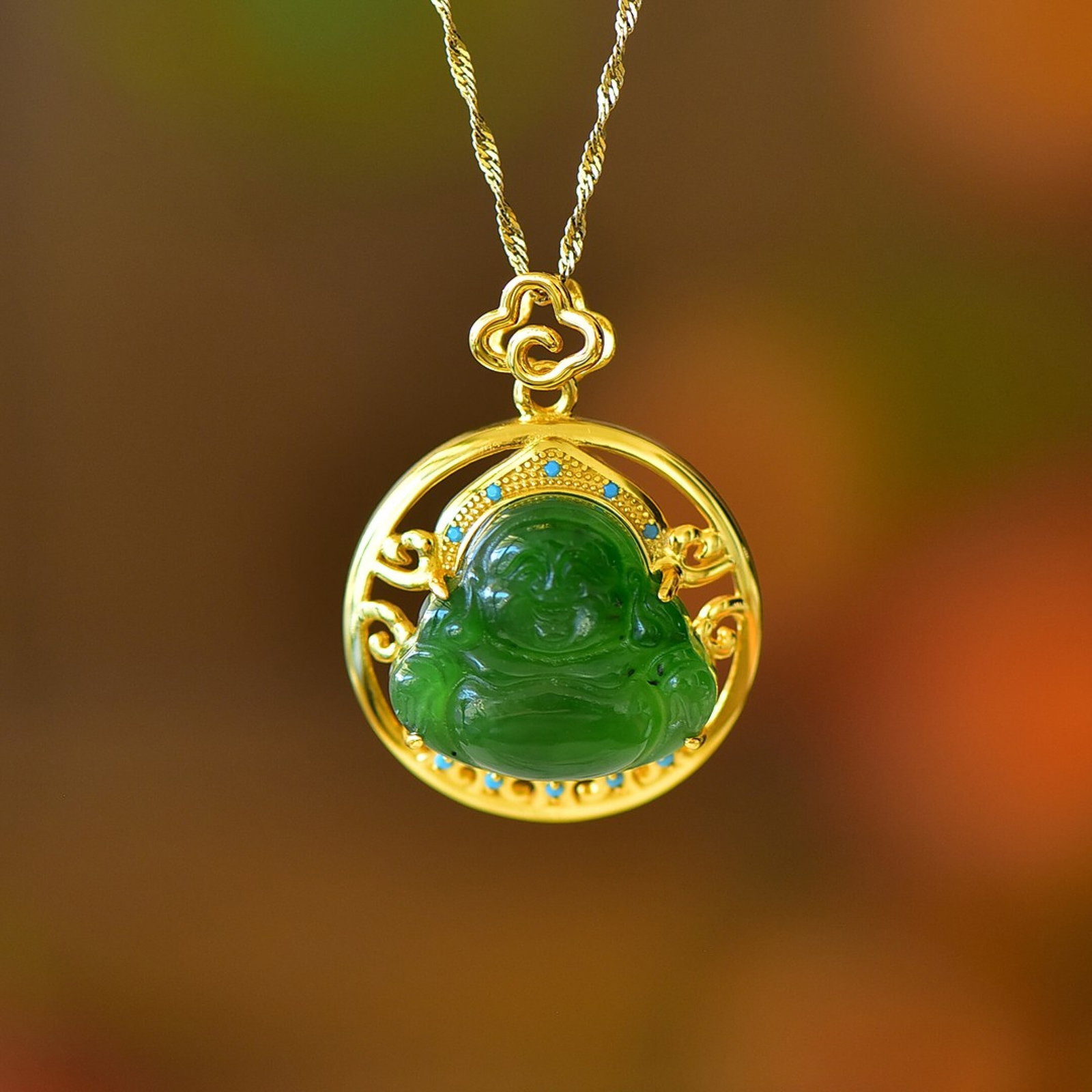 An Exquisite Sterling Silver-Gold Plated Inlaid Jasper Pendant: An Exquisite Sterling Silver-Gold Plated Inlaid Jasper Pendant,Size:18mmx20mm 纯银镀金镶碧玉吊坠