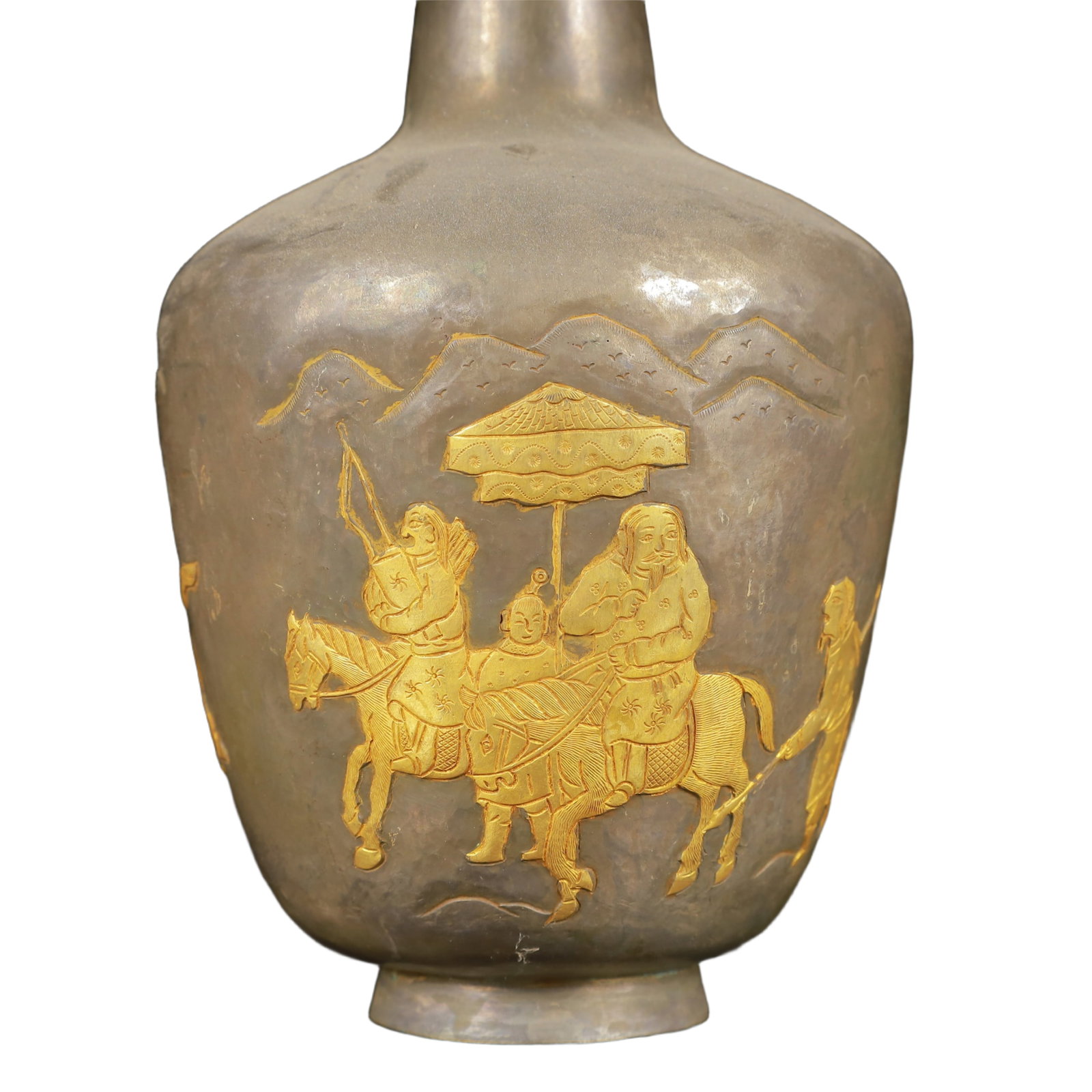 An Exquisite Gilt Silver Figure Pattern Vase - 3