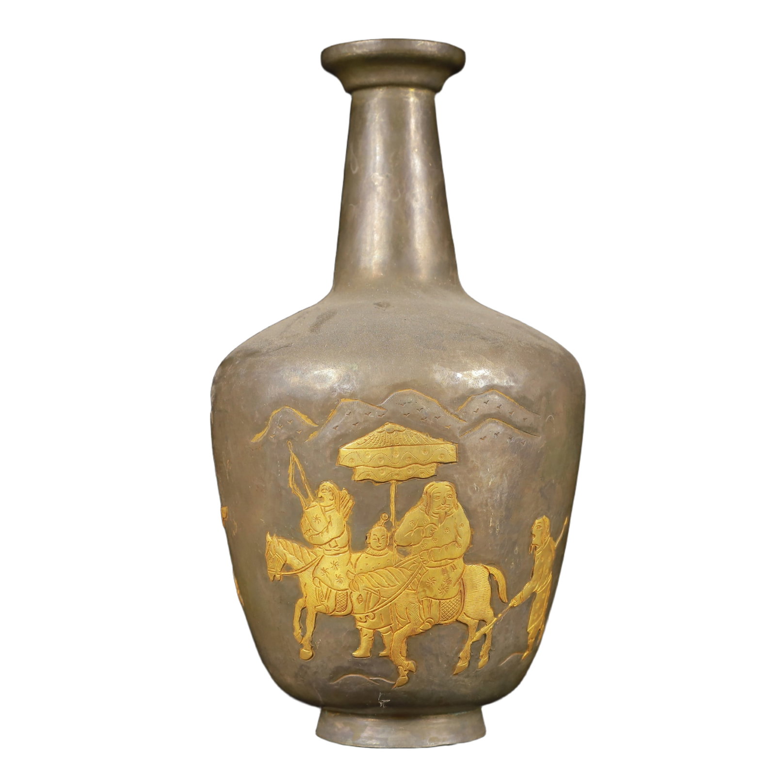 An Exquisite Gilt Silver Figure Pattern Vase - 8
