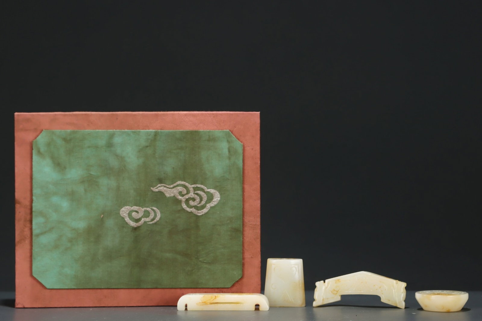 A Set of Fine White Jade Ornaments: A Set of Fine White Jade Ornaments,Qing Dynasty,China,Size:1.2inx3.5in,0.6inx3.5in,1.9inx1.6in,0.9inx2in 一套白玉摆件,中国清代