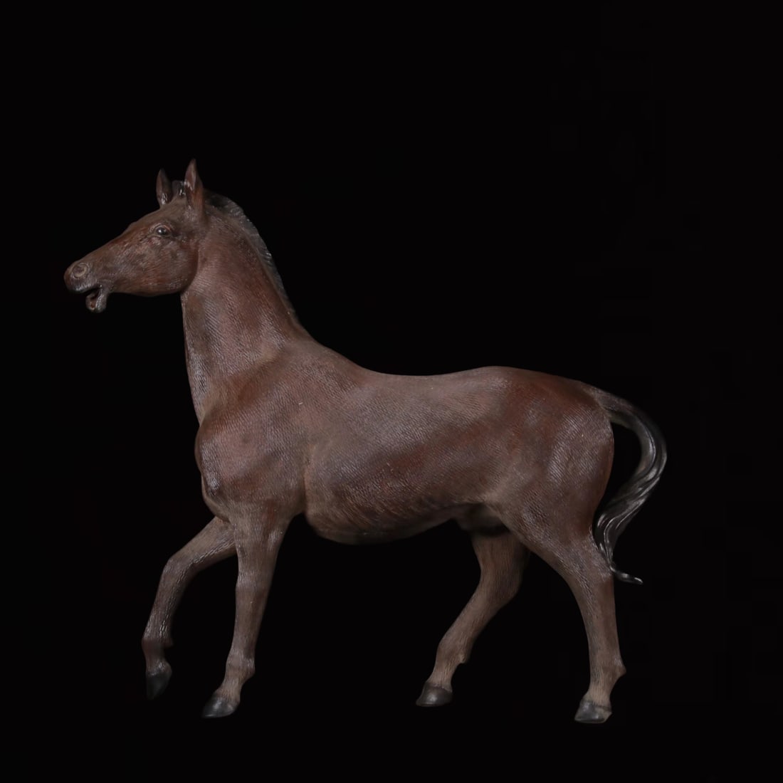 A Huge Shiwan yao Horse Ornament: A Huge Shiwan yao Horse Ornament,Qing Dynasty, China,Size:16.5inx3.9inx15in 石湾窑马摆件,中国清代