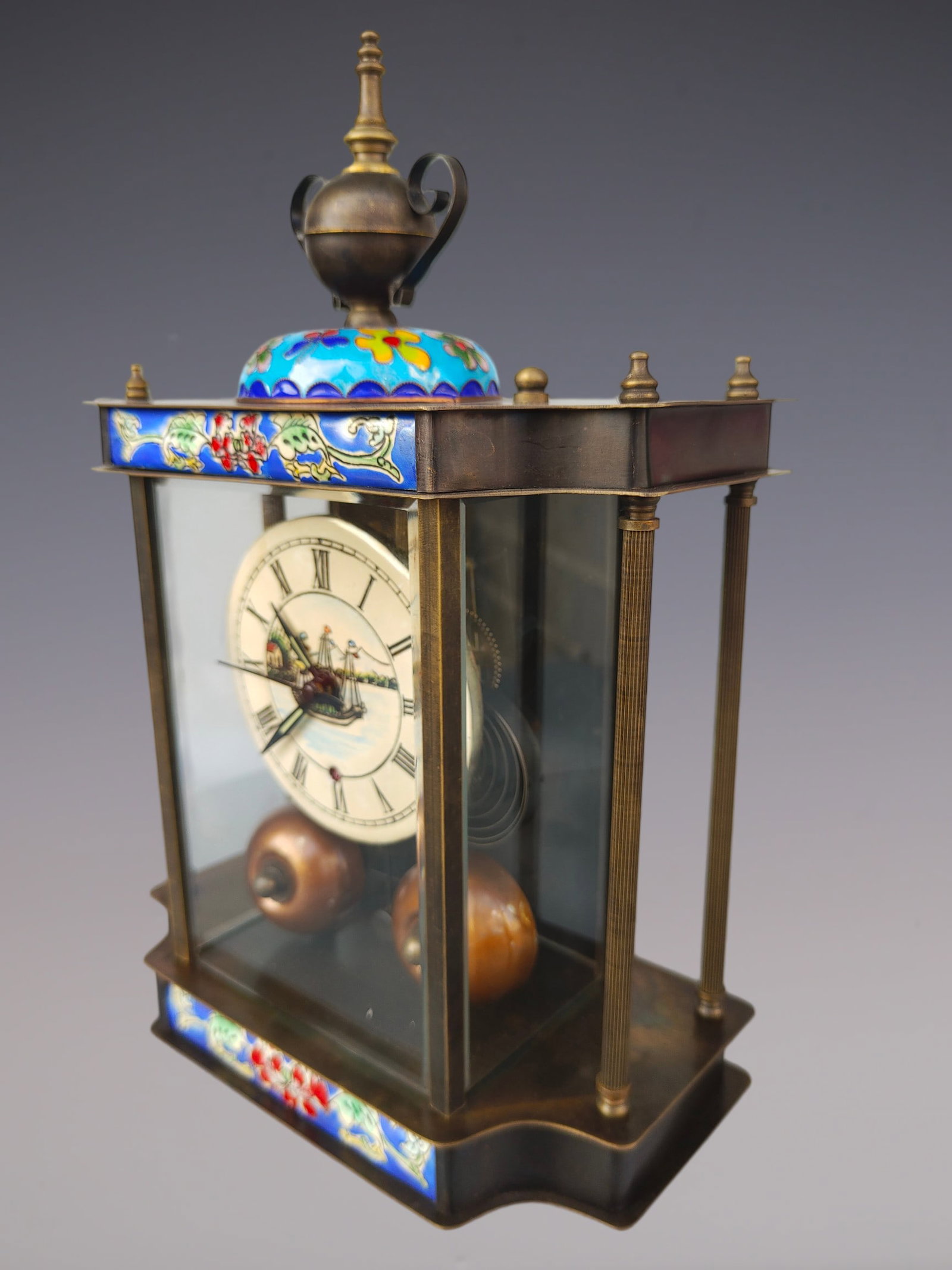 An Exquisite Bronze Lotus Pattern Clock - 2