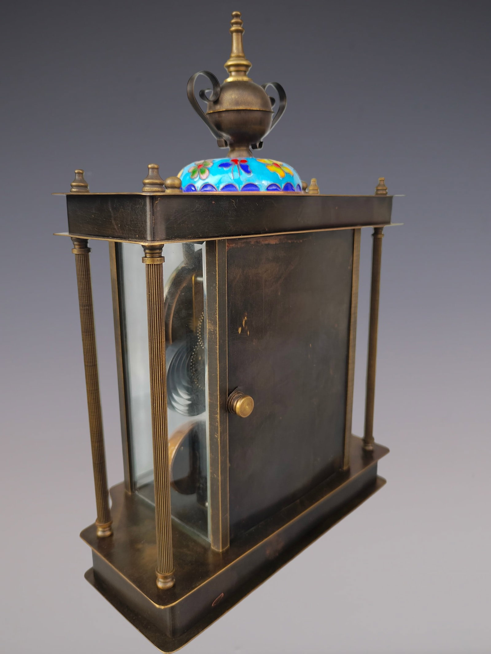 An Exquisite Bronze Lotus Pattern Clock - 4