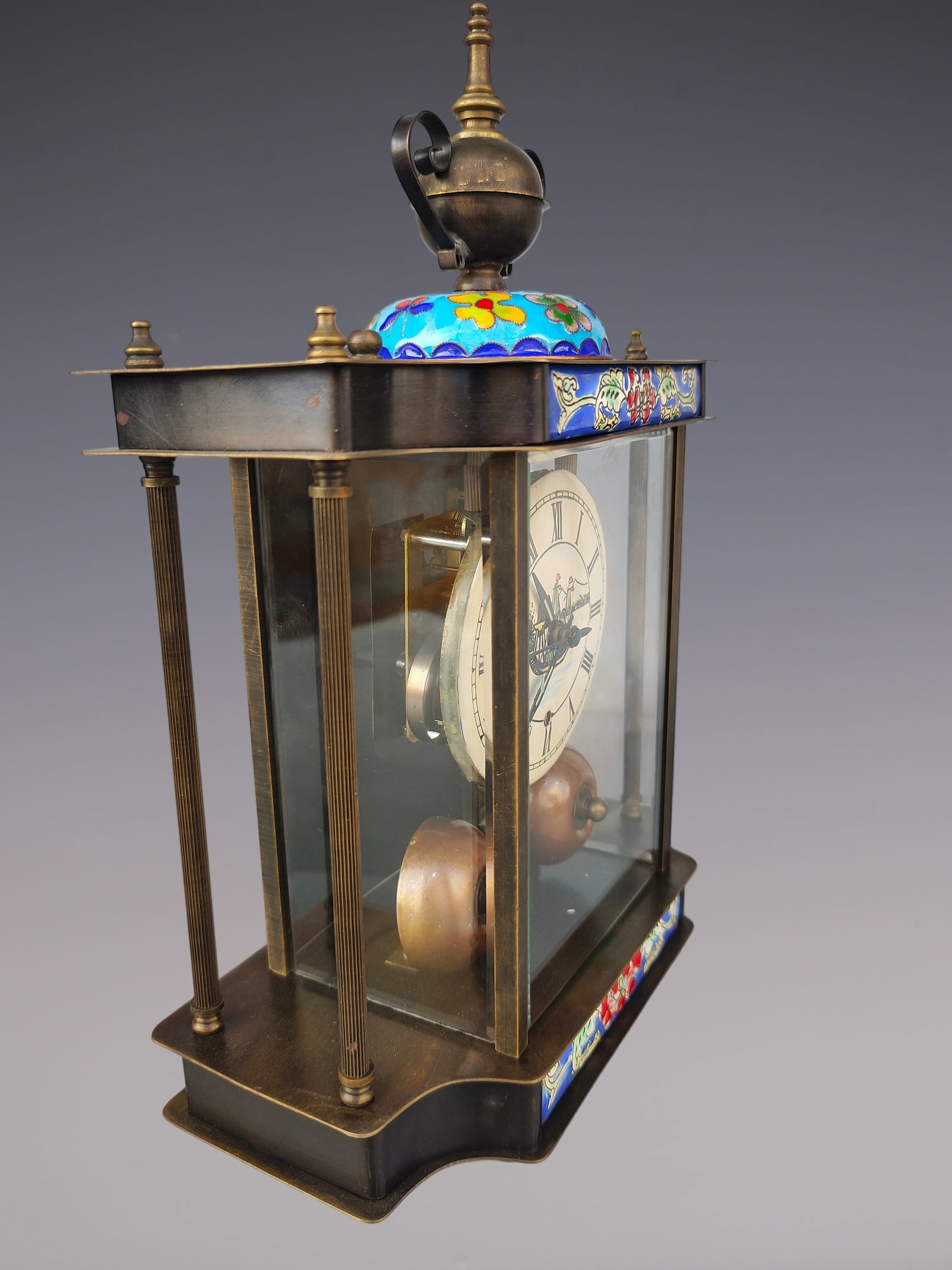 An Exquisite Bronze Lotus Pattern Clock - 7
