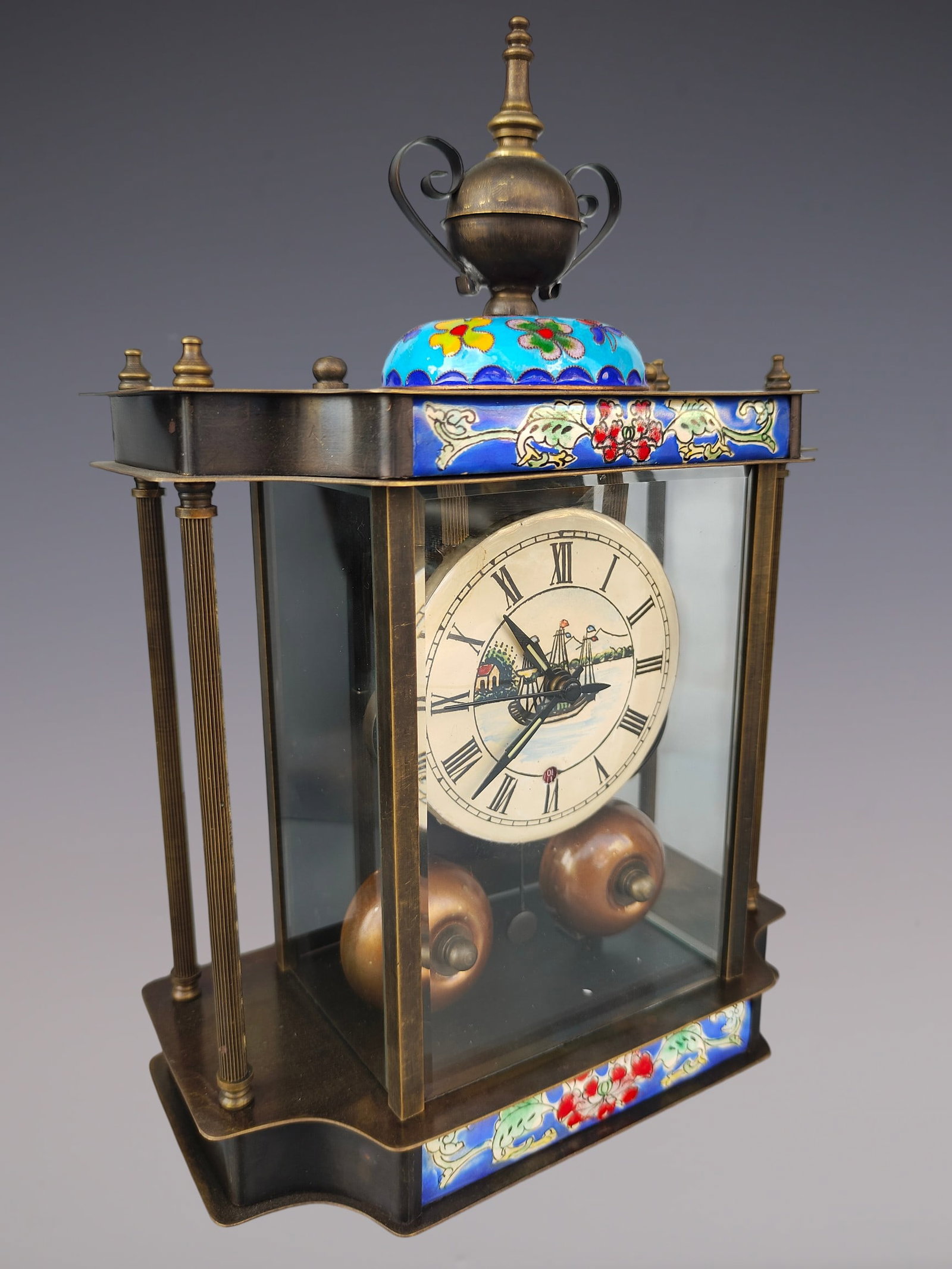 An Exquisite Bronze Lotus Pattern Clock - 8
