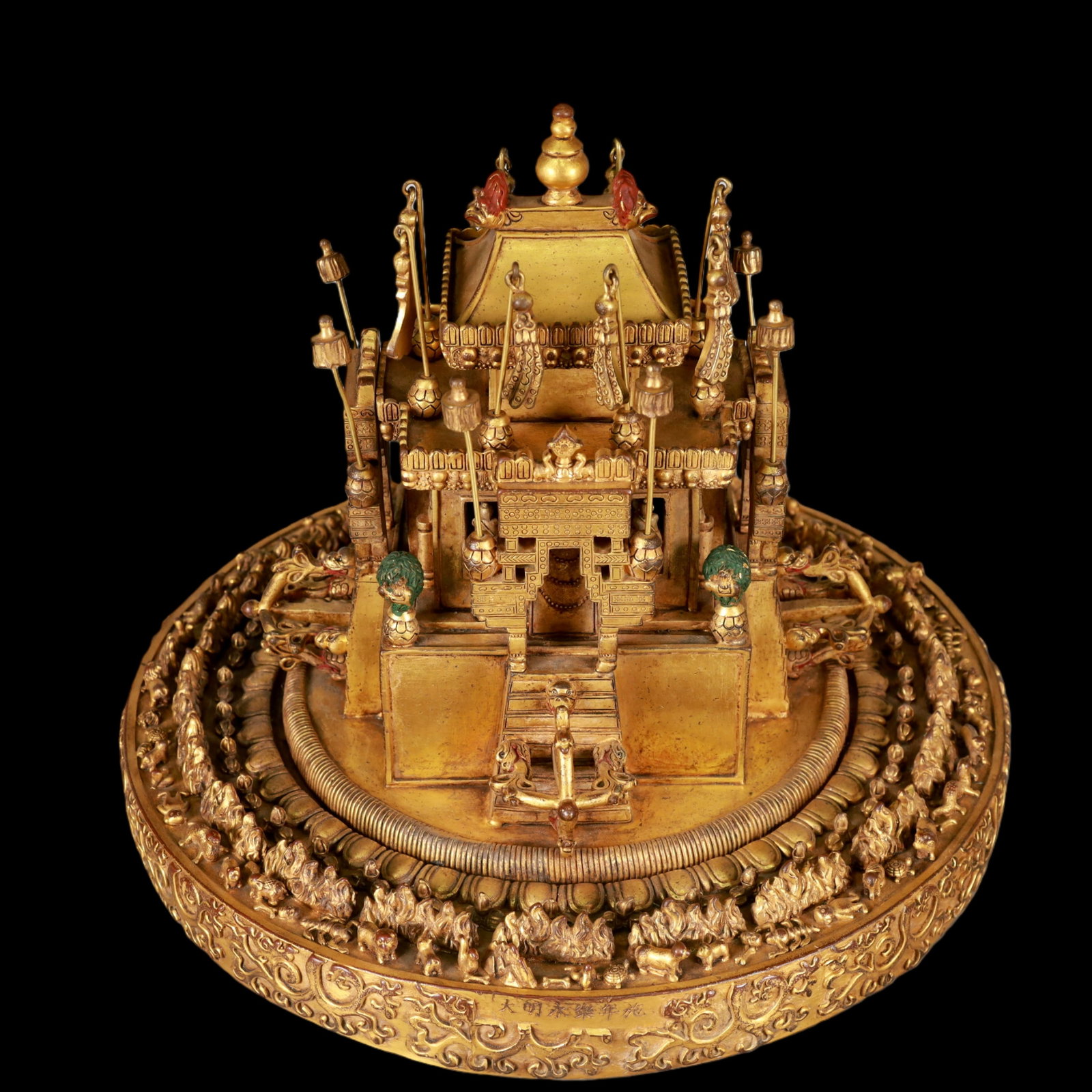 A Exquisite Gilt Bronze Ornament - 3