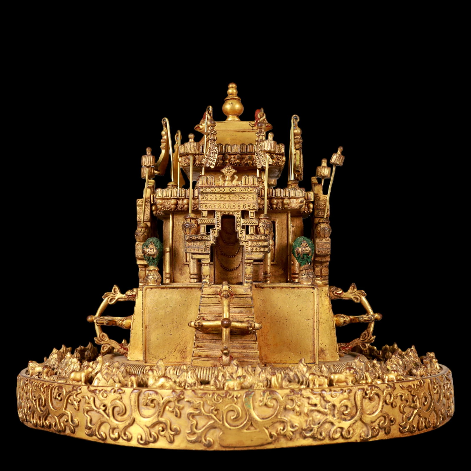 A Exquisite Gilt Bronze Ornament - 7