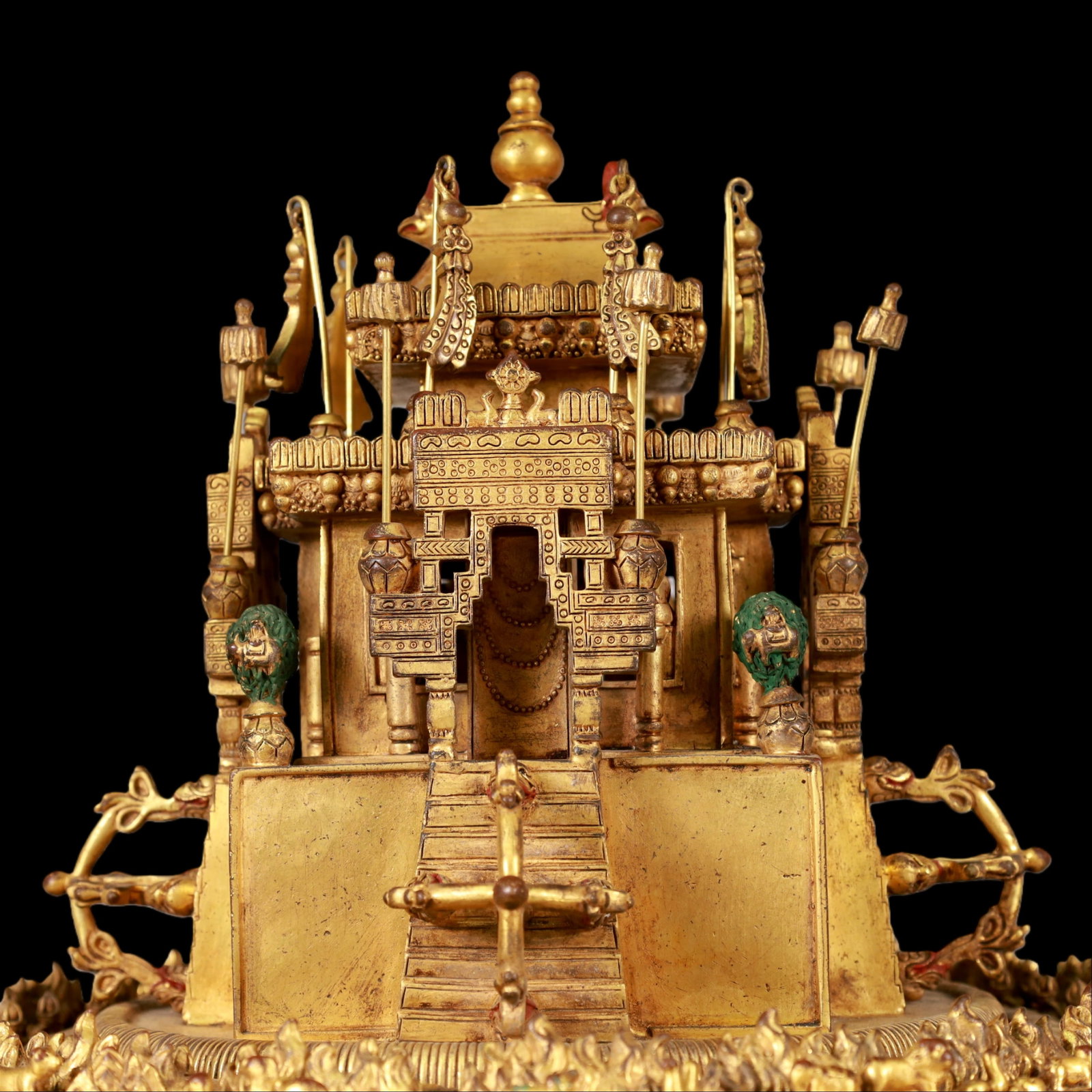 A Exquisite Gilt Bronze Ornament - 8