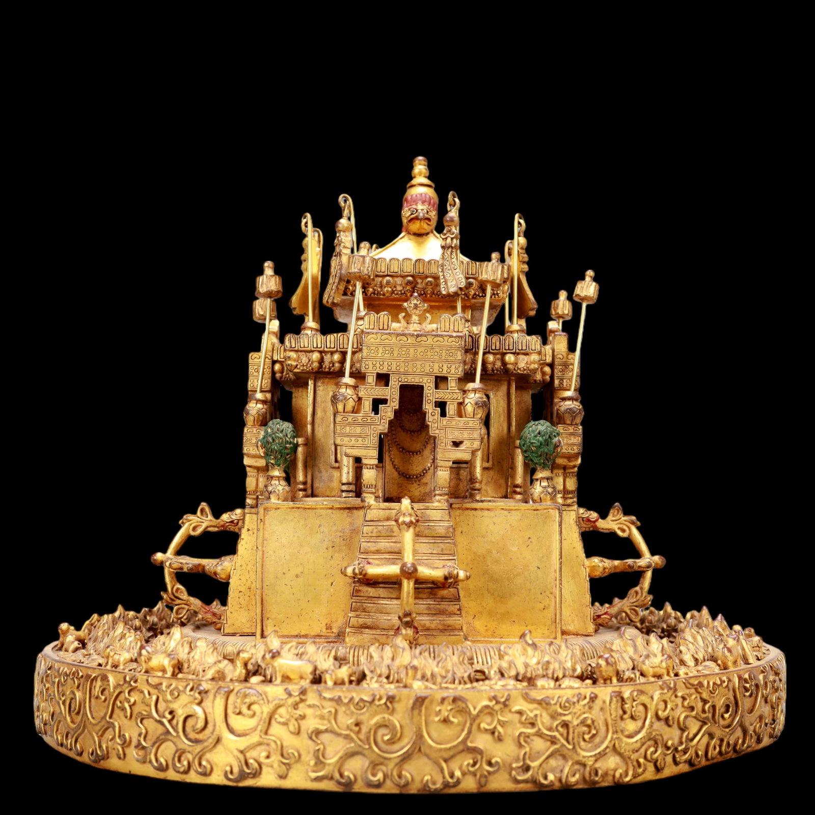 A Exquisite Gilt Bronze Ornament - 9