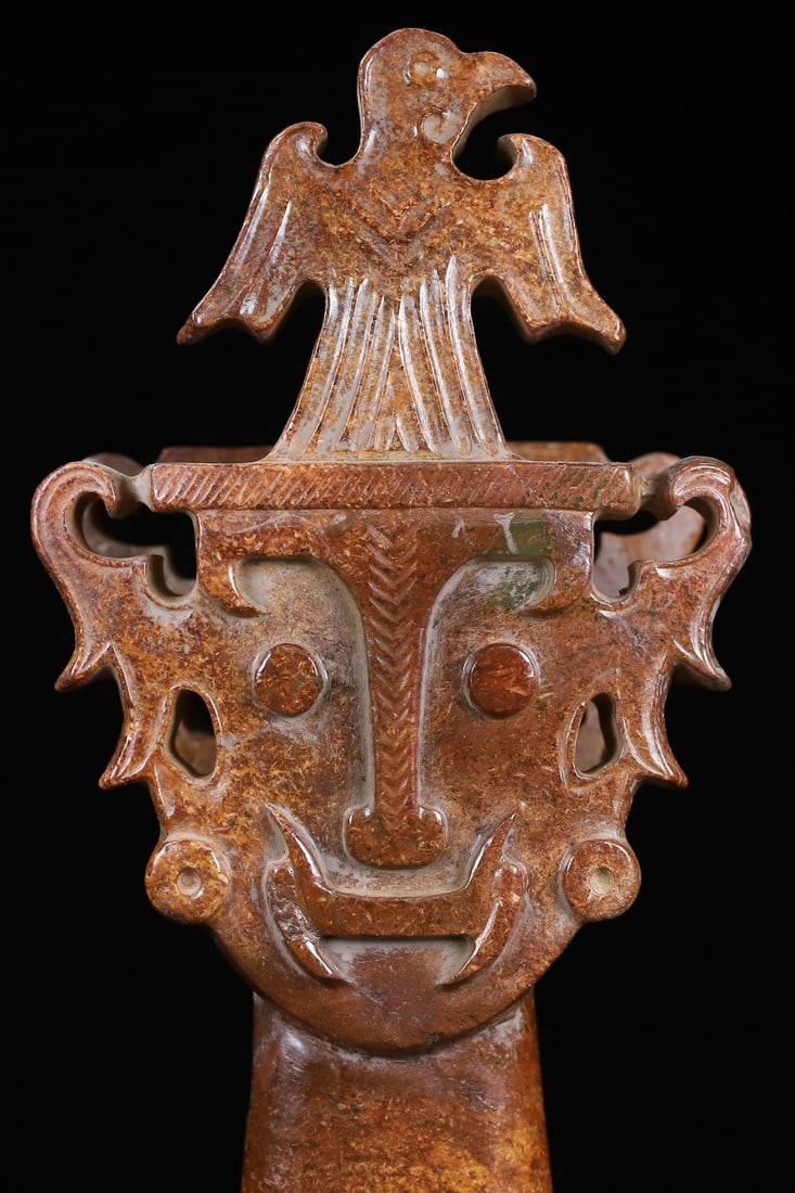 An Exquisite White Jade Human Face Pattern Seal - 2