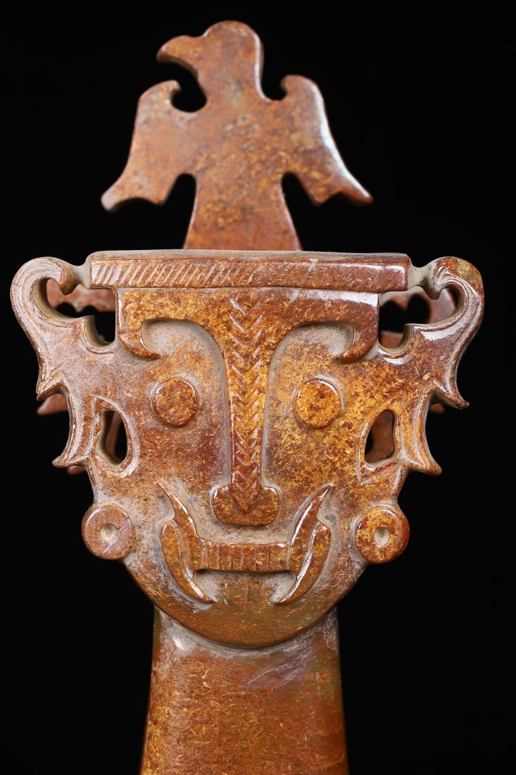An Exquisite White Jade Human Face Pattern Seal - 8
