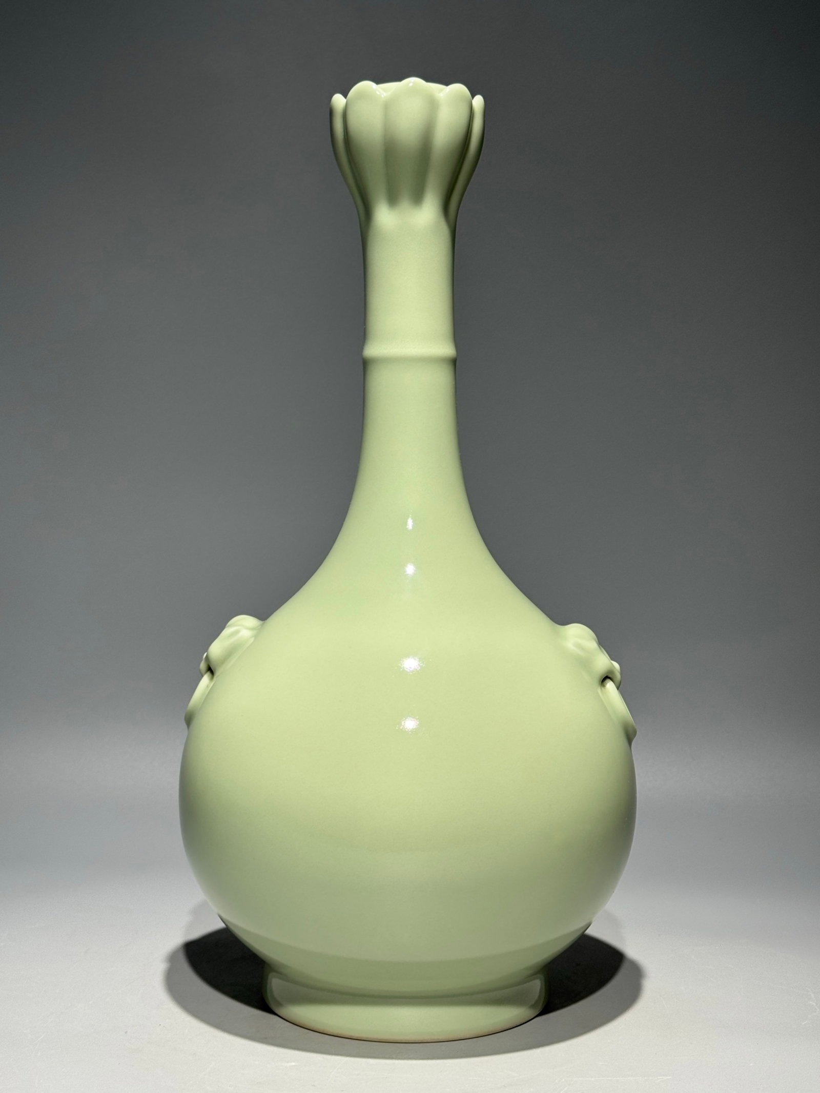 A Rare Celadon Glazed Beast-Ears Vase (1 of 9)