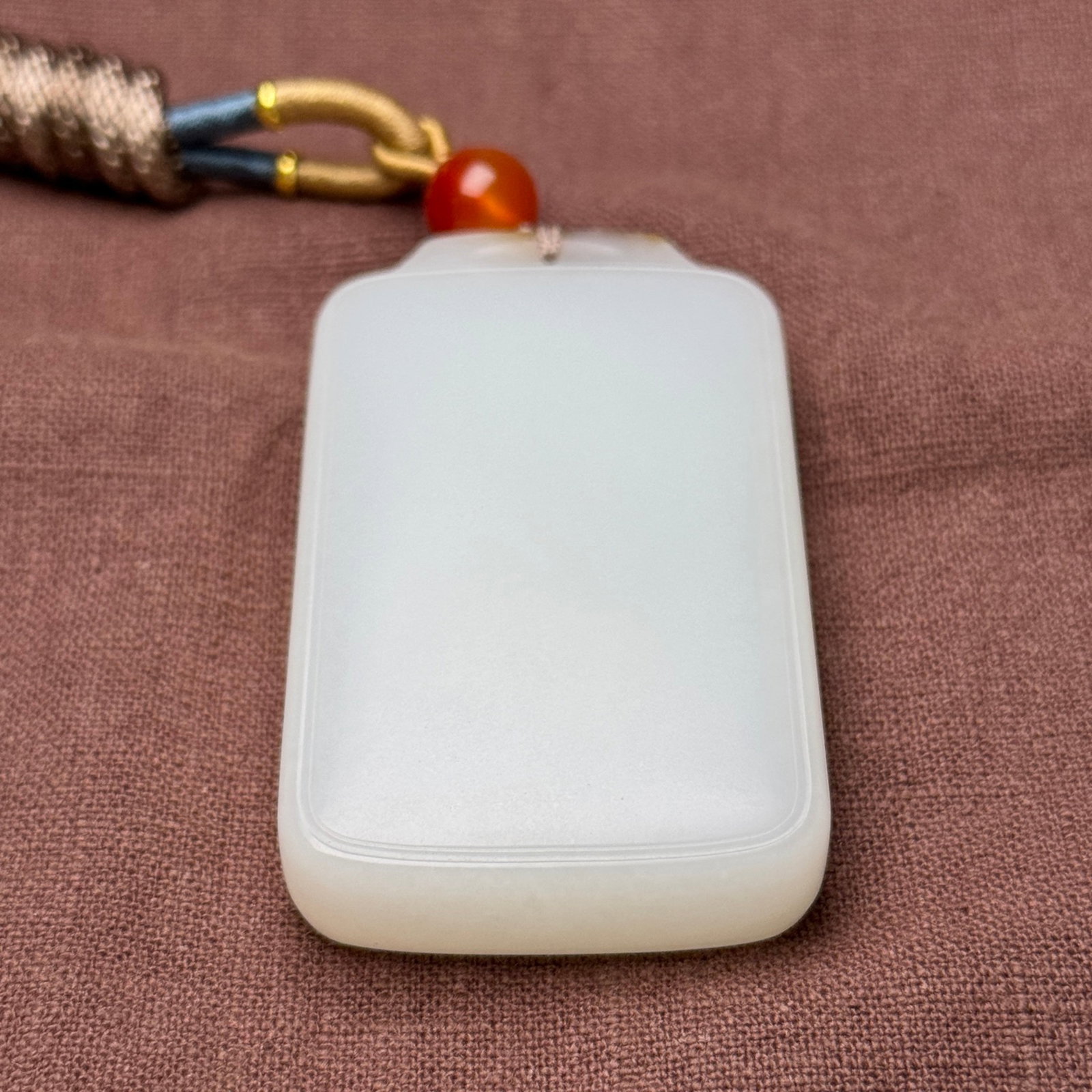 An Exquisite White Jade Pendant - 6