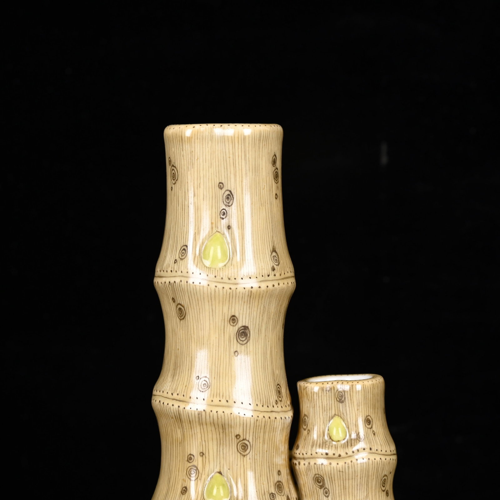 An Exquisite Enamel Bamboo Pattern Brush Pot - 5