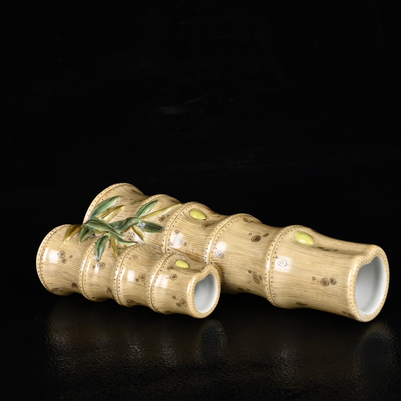 An Exquisite Enamel Bamboo Pattern Brush Pot - 8