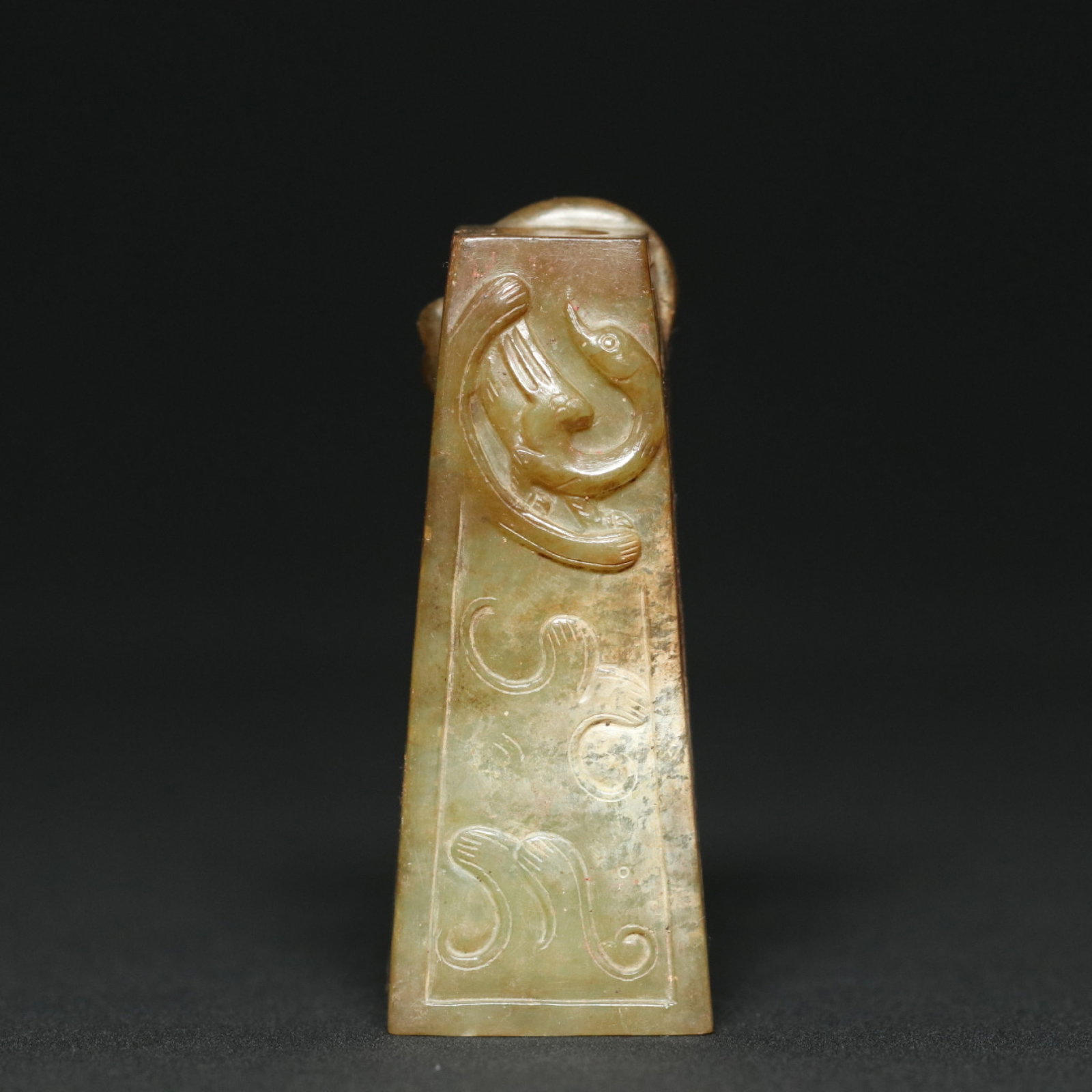 An Exquisite White Jade Chi-Dragon Pattern Pendant - 4