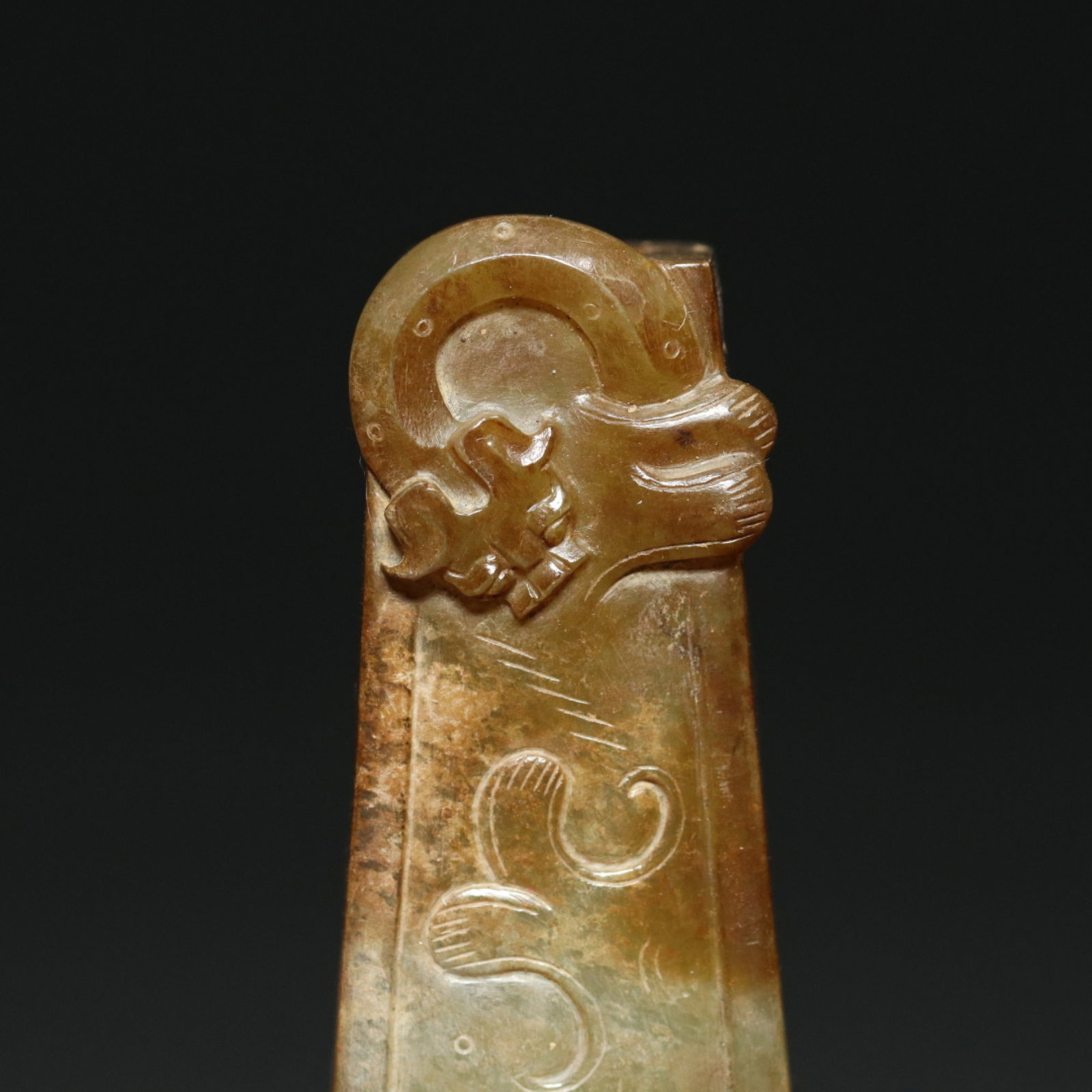 An Exquisite White Jade Chi-Dragon Pattern Pendant - 6