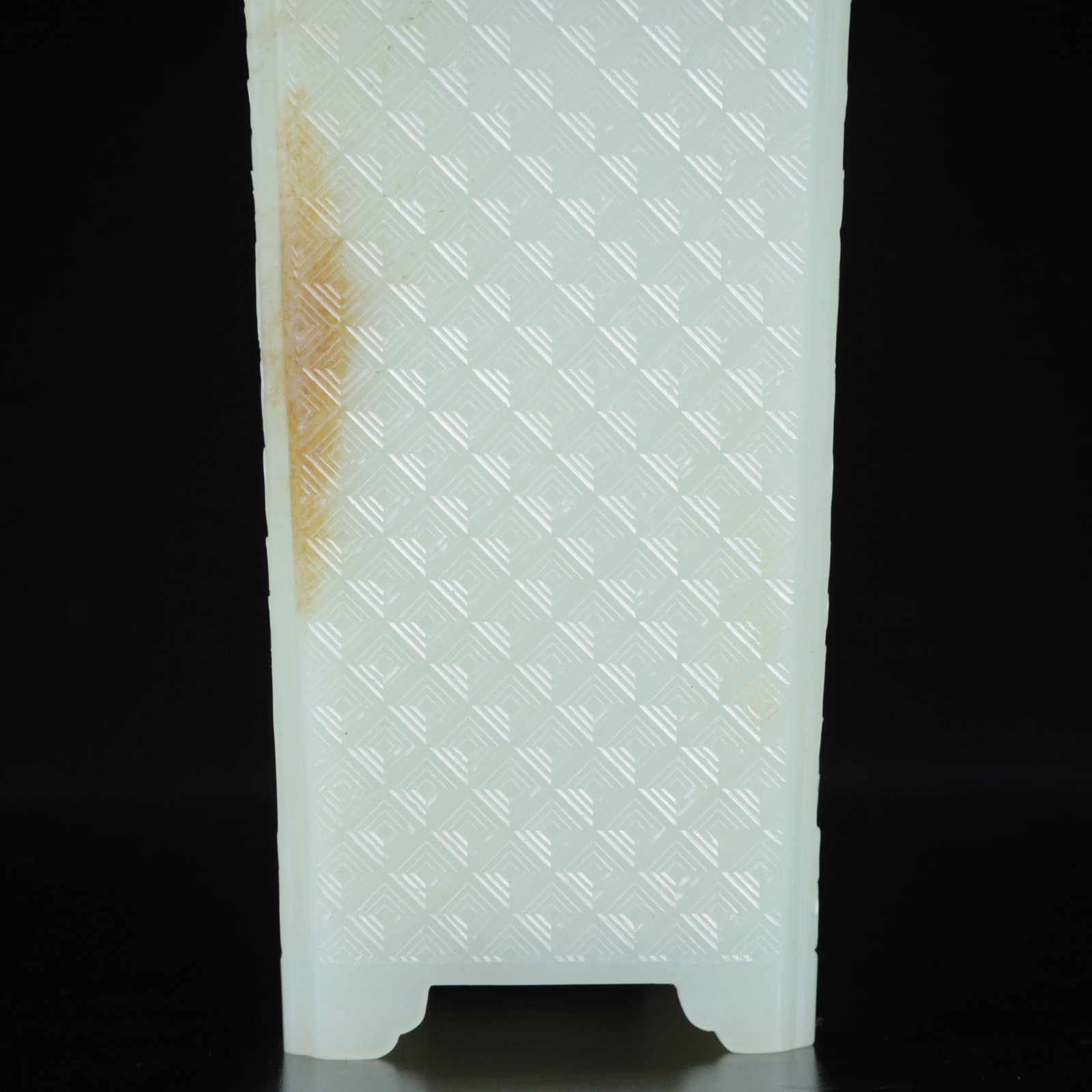 An Exquisite White Jade Flower Pattern Brush Pot - 7
