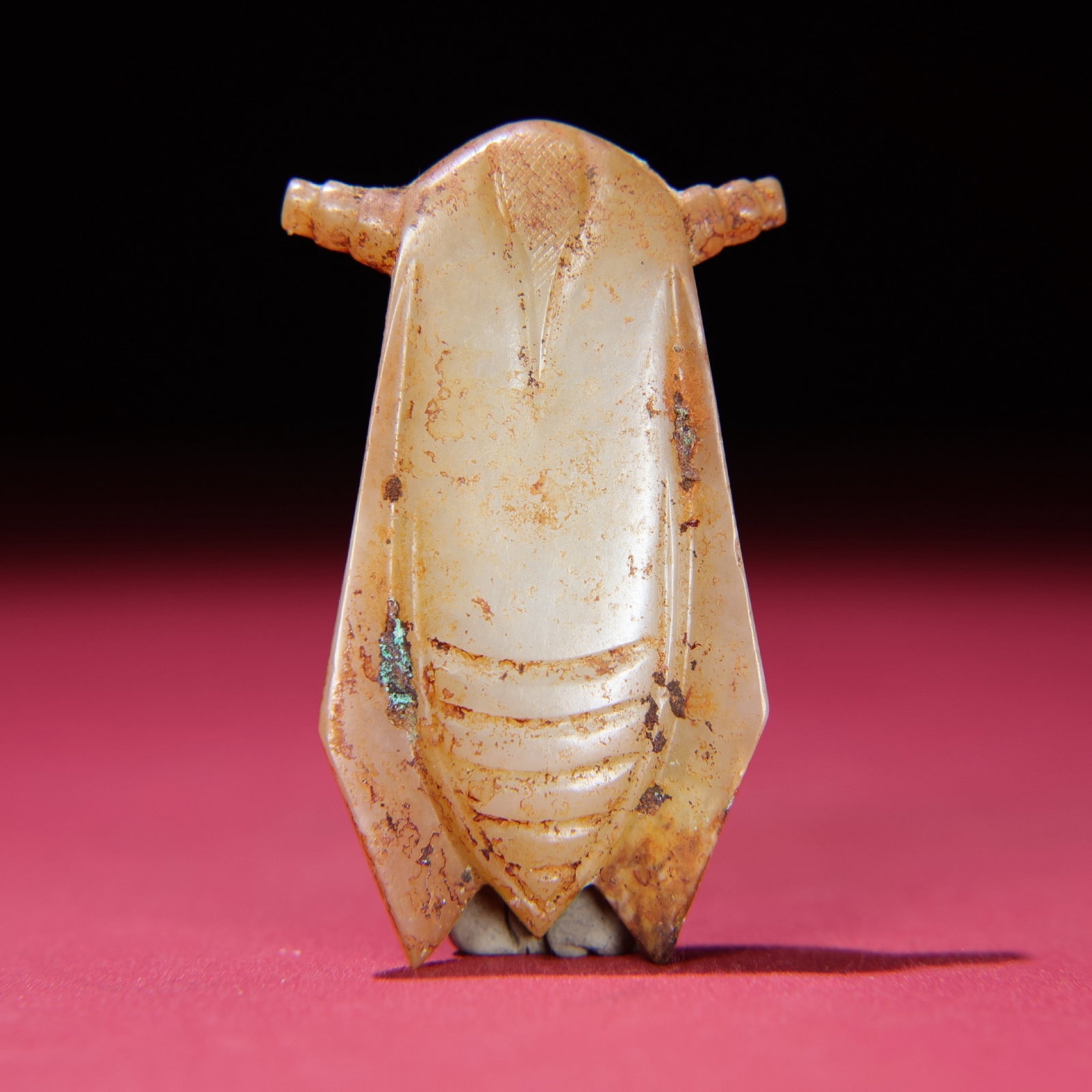 White Jade Cicada Pendant - 3