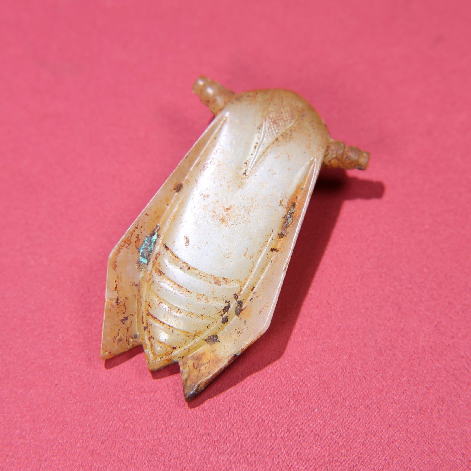 White Jade Cicada Pendant - 6