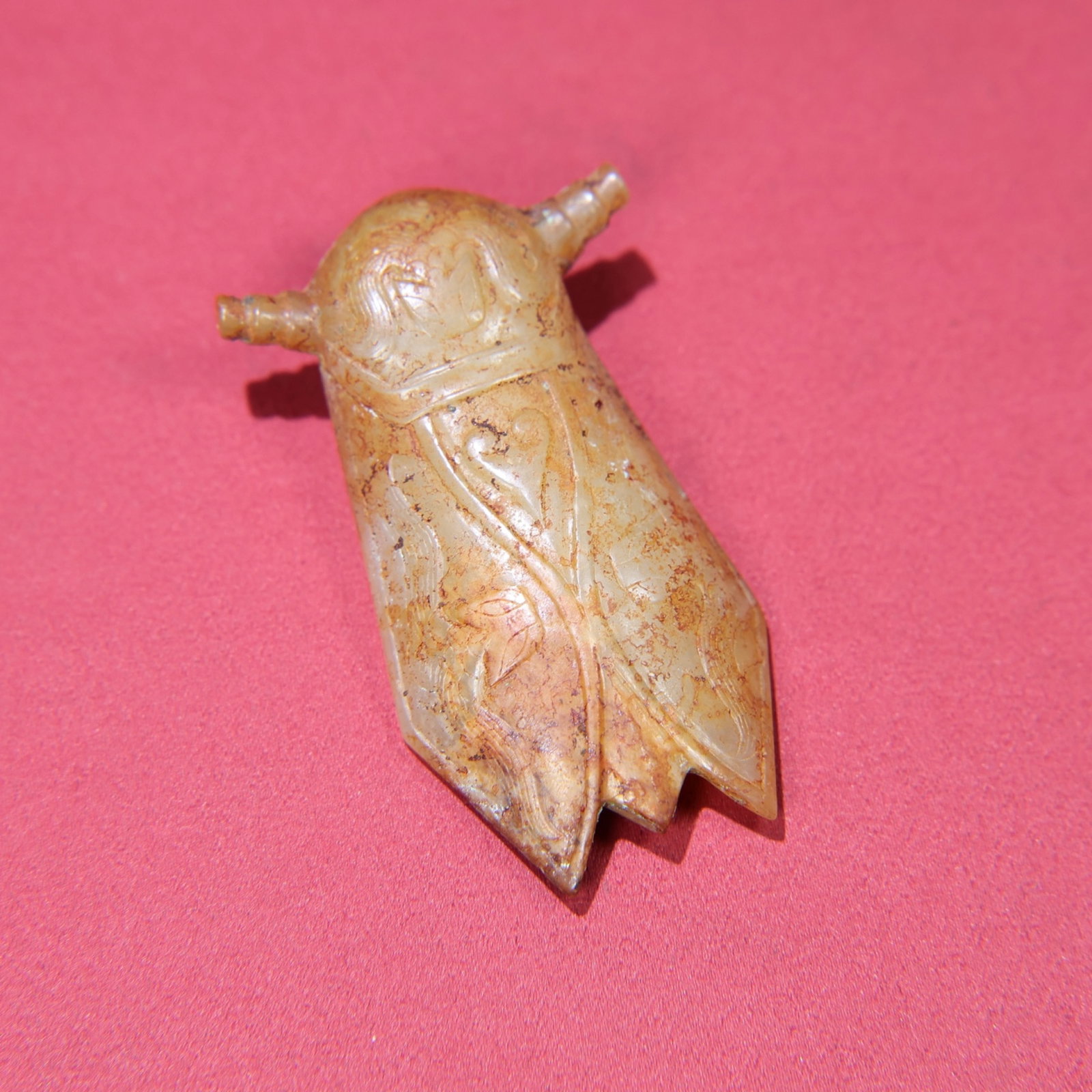 White Jade Cicada Pendant - 7