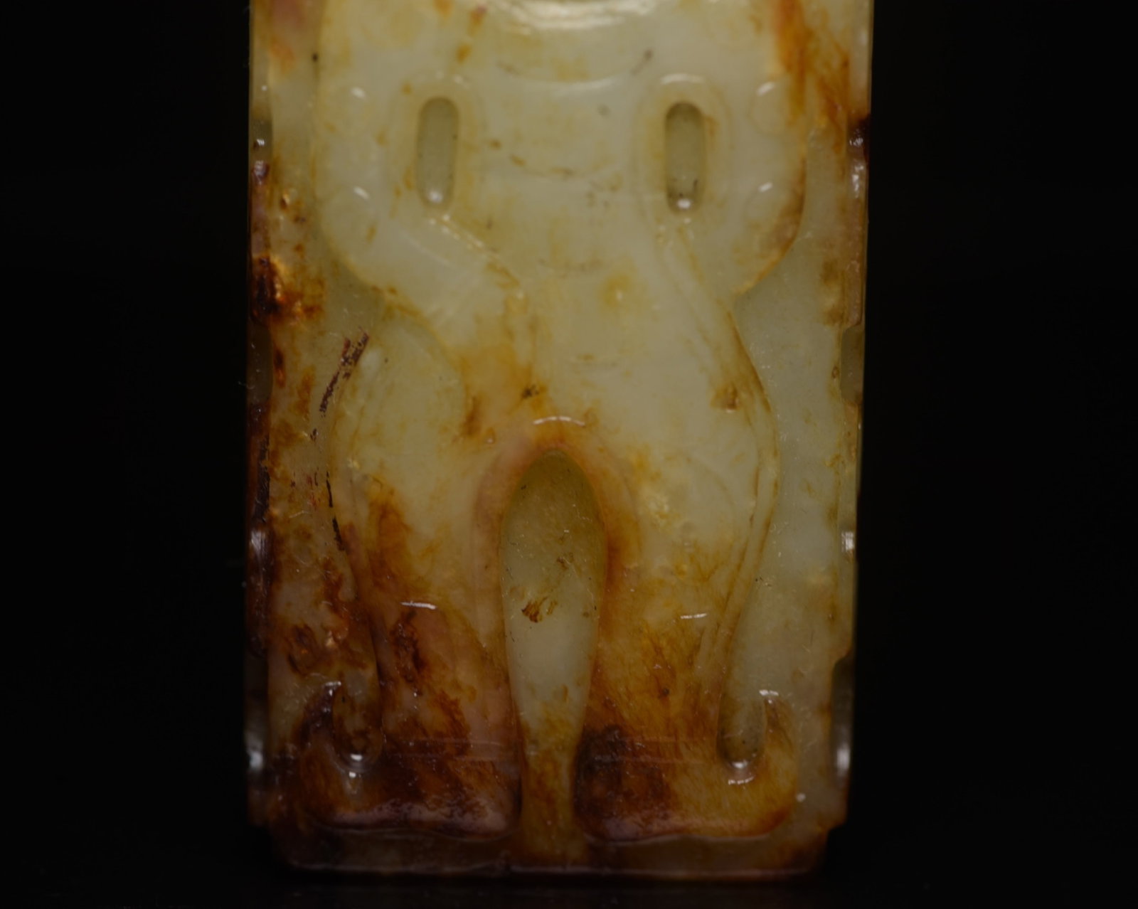 An Exquisite White Jade Figure Pattern Jade Cong - 8
