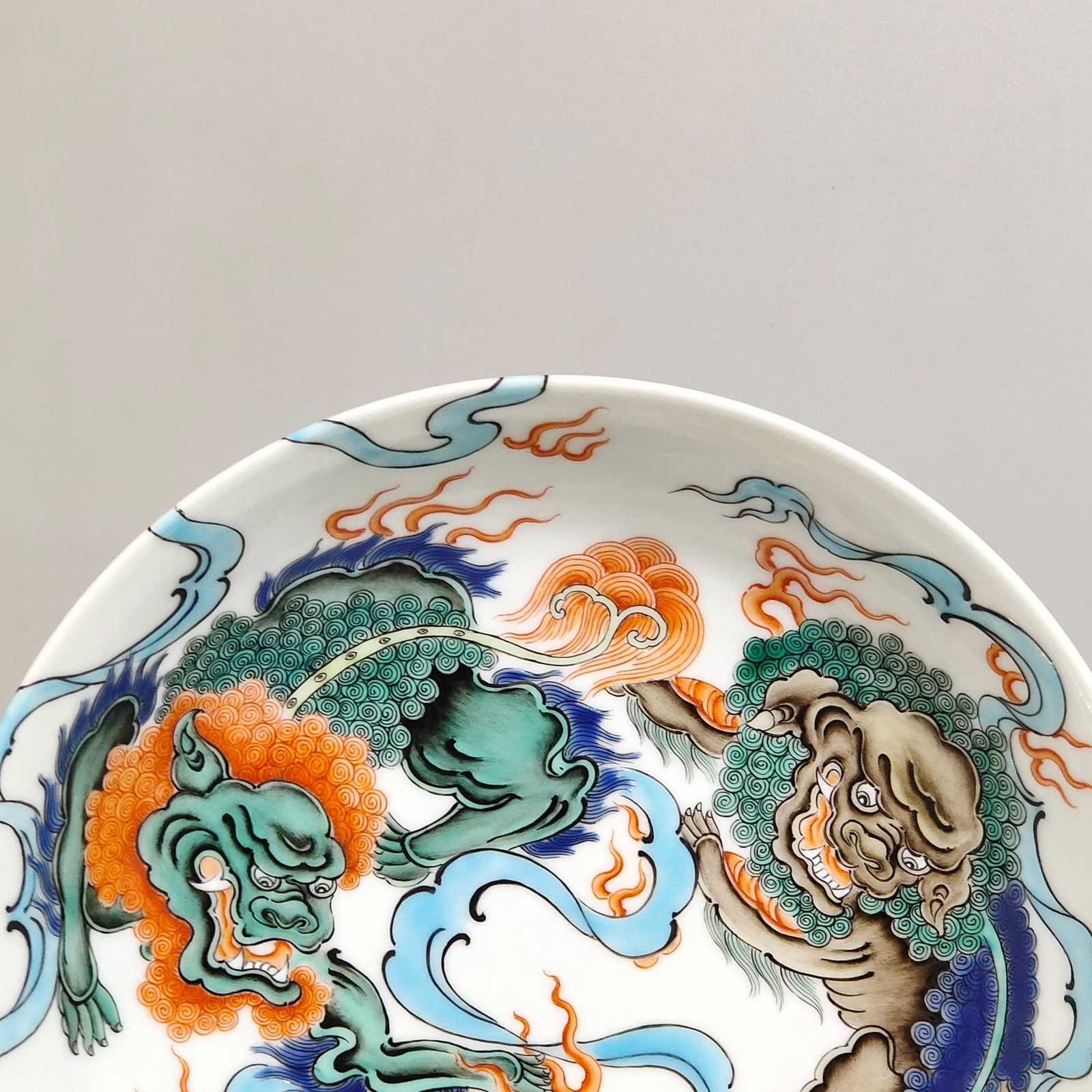 An Exquisite Famille-Rose Lion Pattern Plate - 3