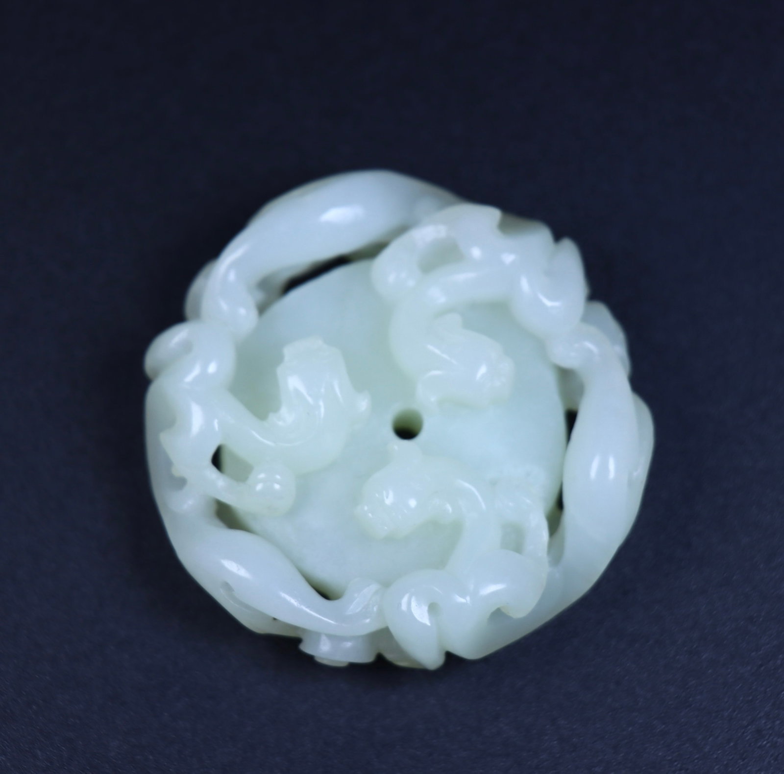 An Exquisite White Jade Chi-Dragon Pattern Pendant - 6
