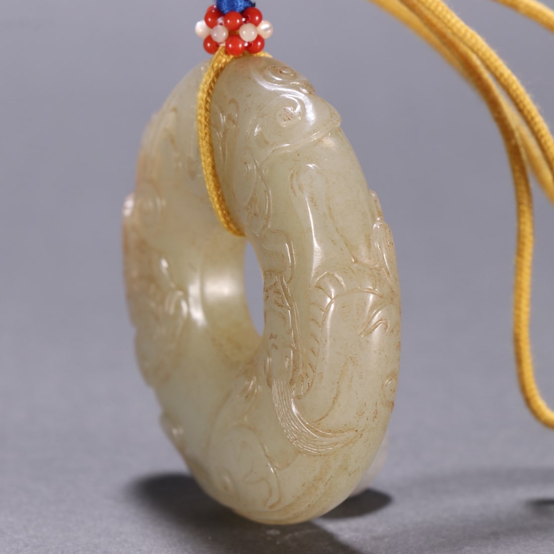 An Exquisite White Jade Chi-Dragon Pattern Pendant - 3
