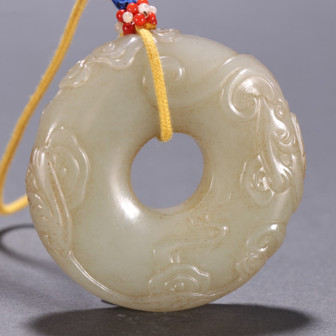 An Exquisite White Jade Chi-Dragon Pattern Pendant - 4