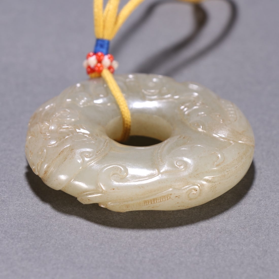 An Exquisite White Jade Chi-Dragon Pattern Pendant - 7