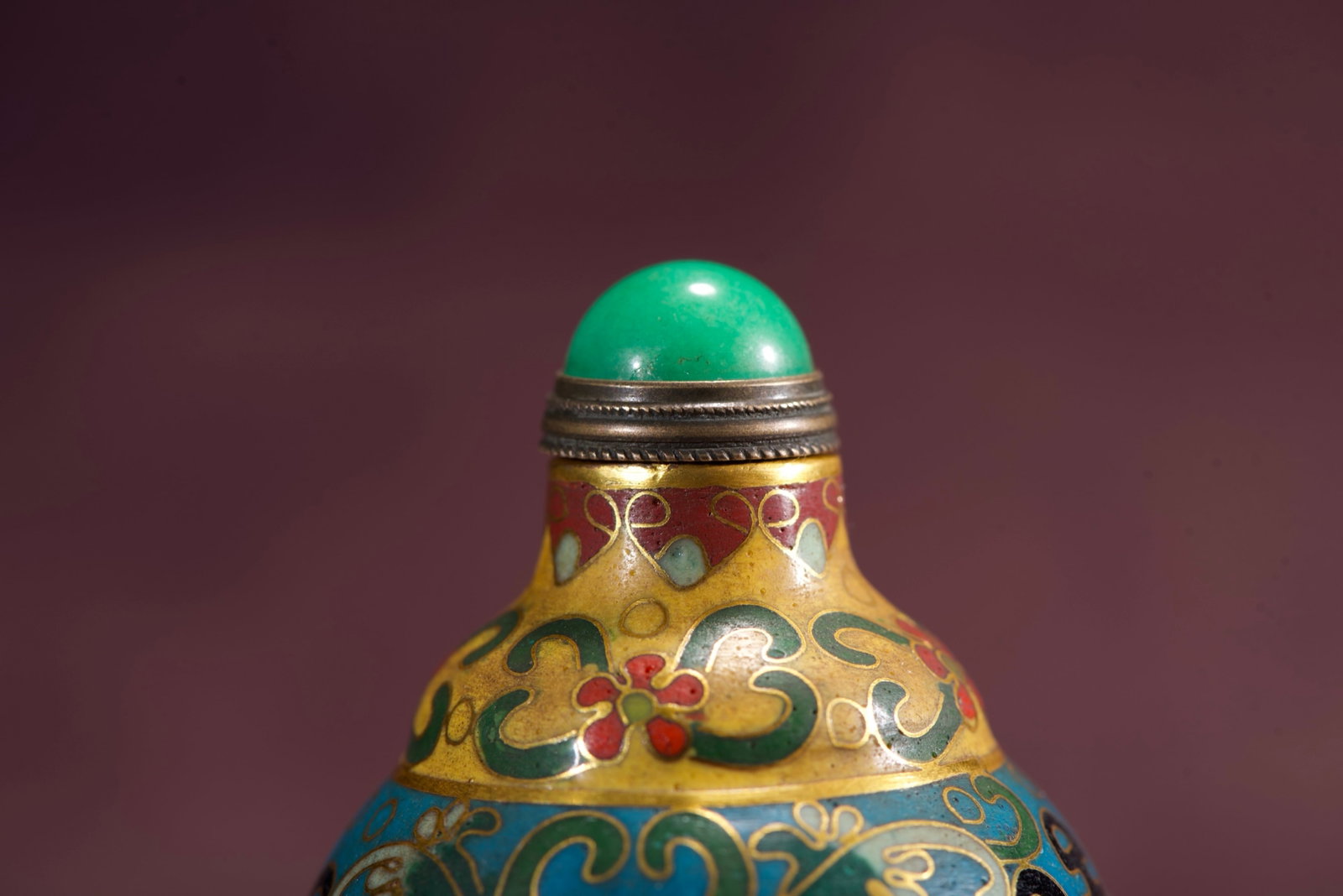 An Exquisite Cloisonne Lotus Pattern Snuff Bottle - 2