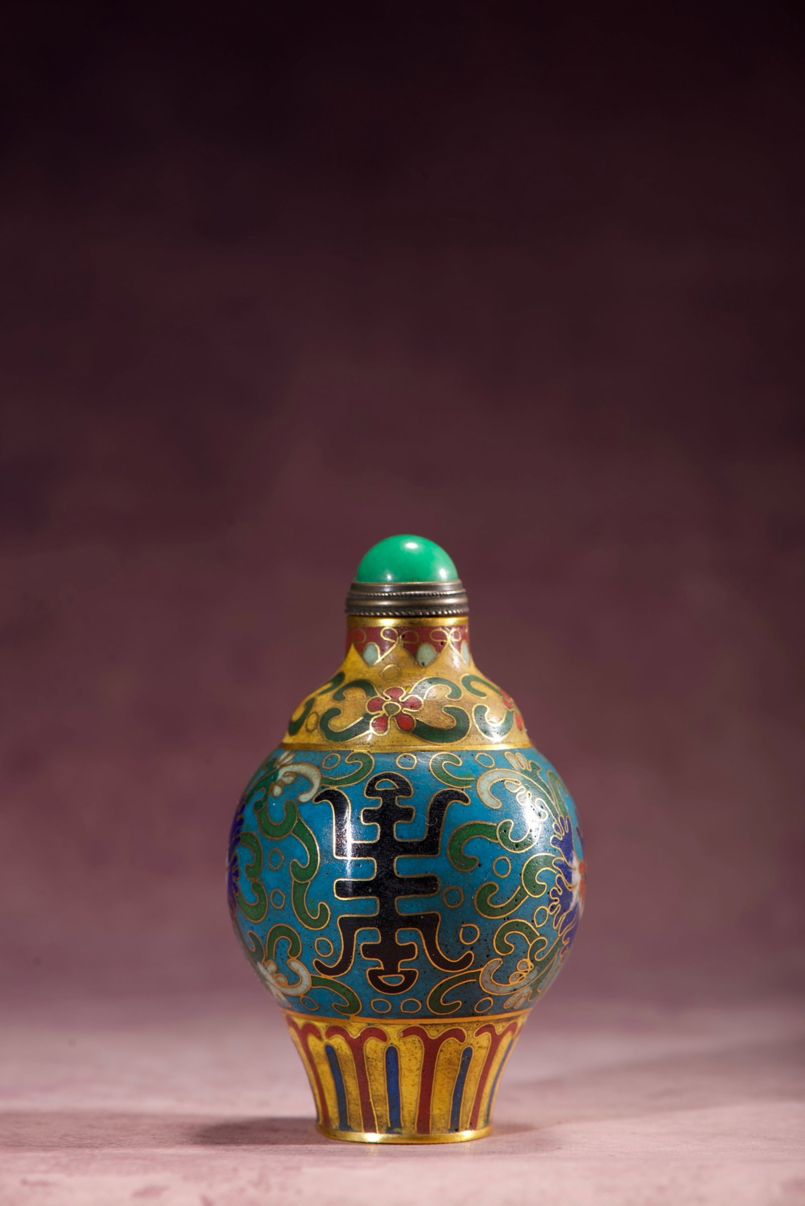 An Exquisite Cloisonne Lotus Pattern Snuff Bottle - 7