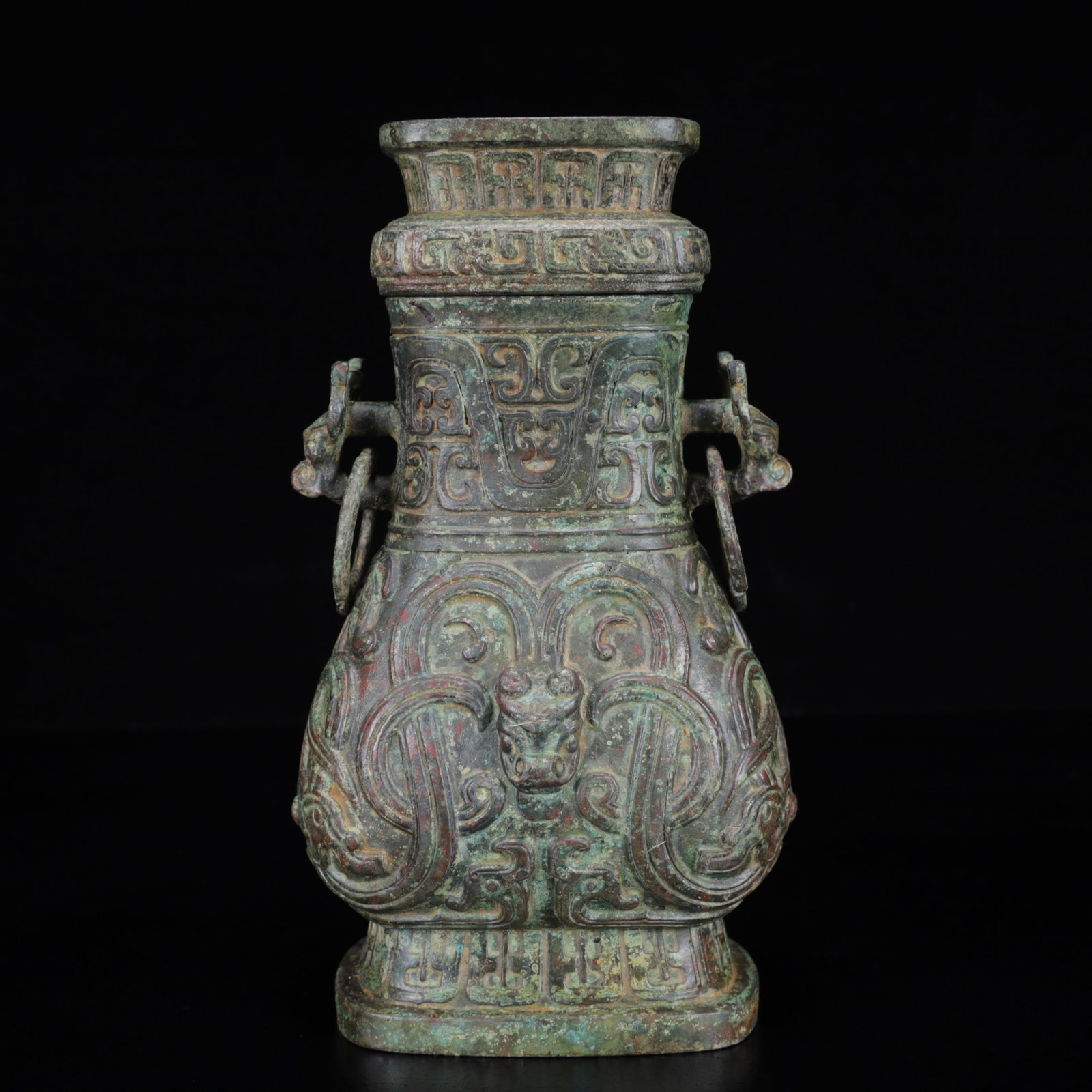 An Archaic Bronze Beast-Face Pattern Sheep-Ears Vase (1 of 15)
