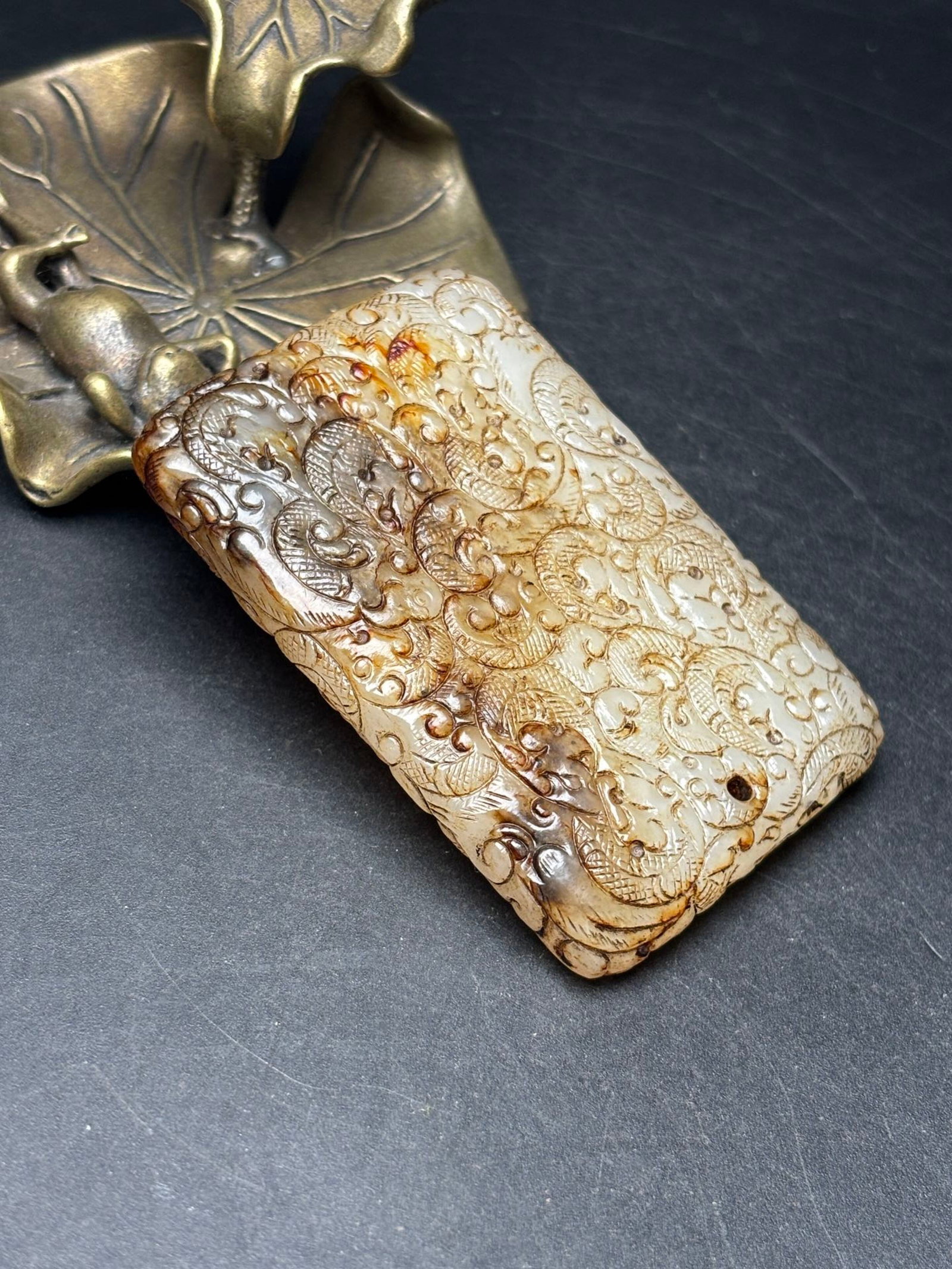 An Exquisite White Jade Chi-Dragon Pattern Pendant - 4
