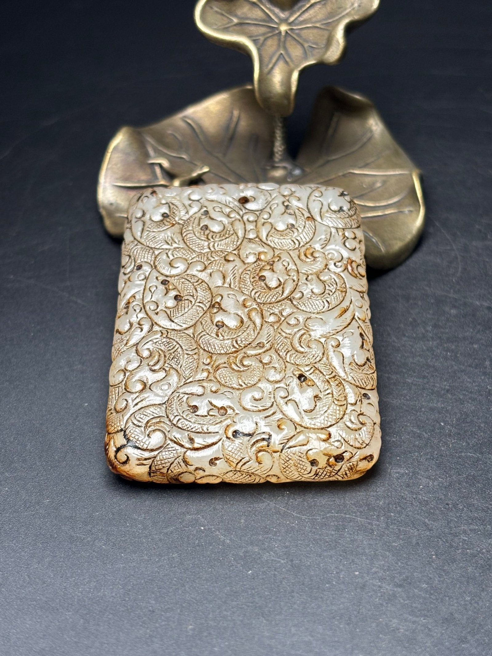 An Exquisite White Jade Chi-Dragon Pattern Pendant - 5