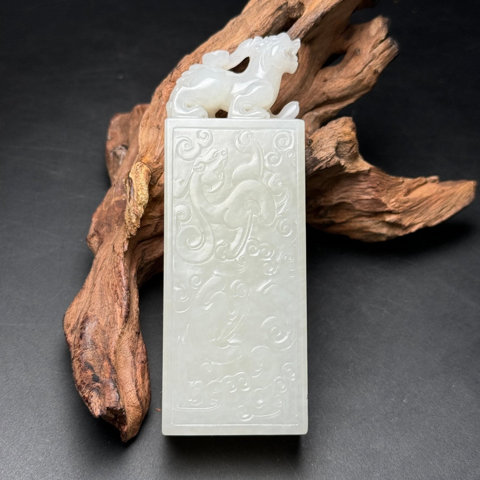 An Exquisite White Jade Wealth-Attracting Creature Pattern Seal - 2