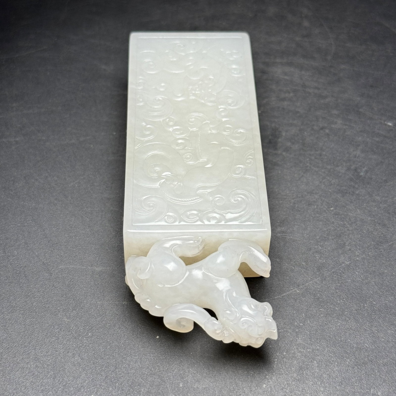 An Exquisite White Jade Wealth-Attracting Creature Pattern Seal - 6