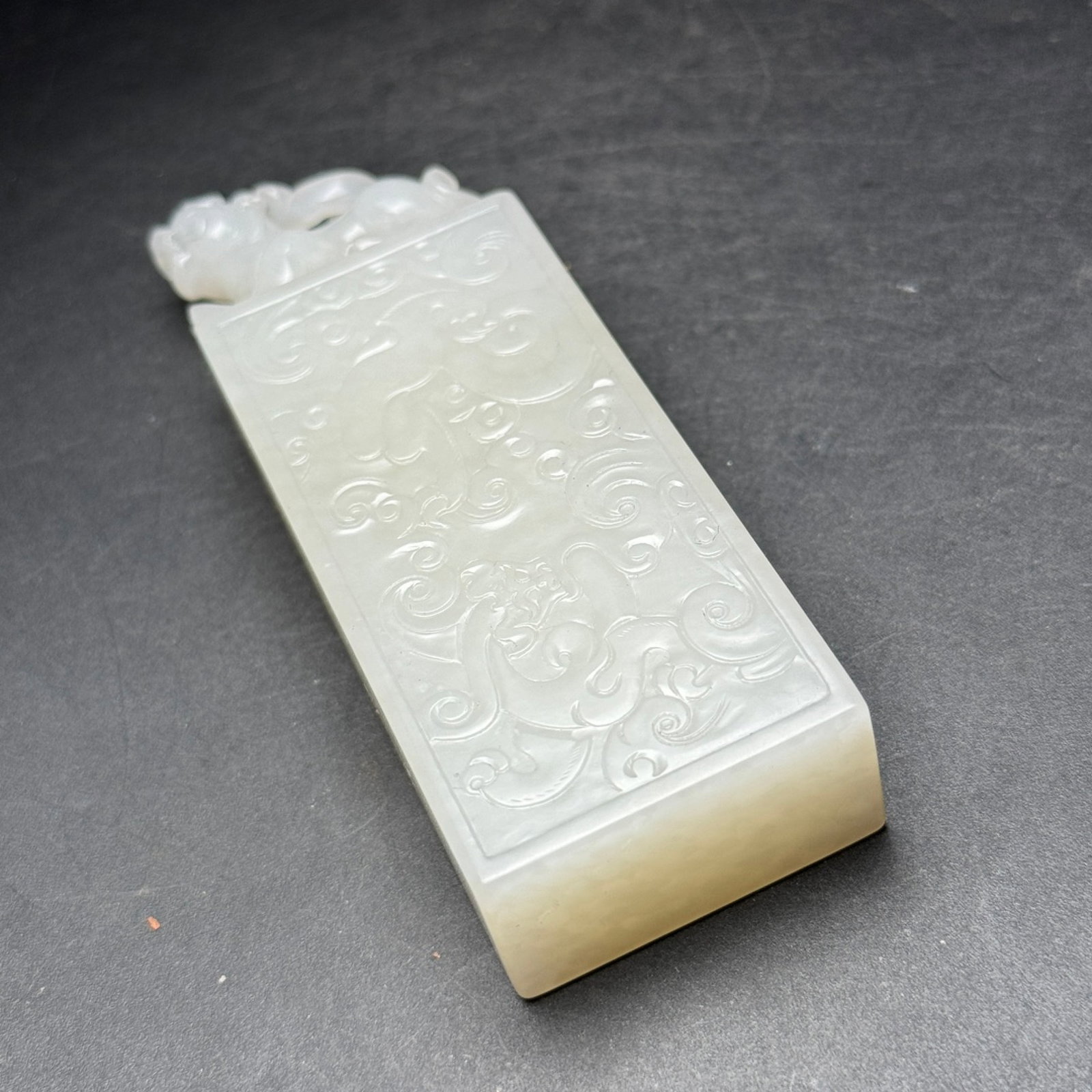 An Exquisite White Jade Wealth-Attracting Creature Pattern Seal - 7