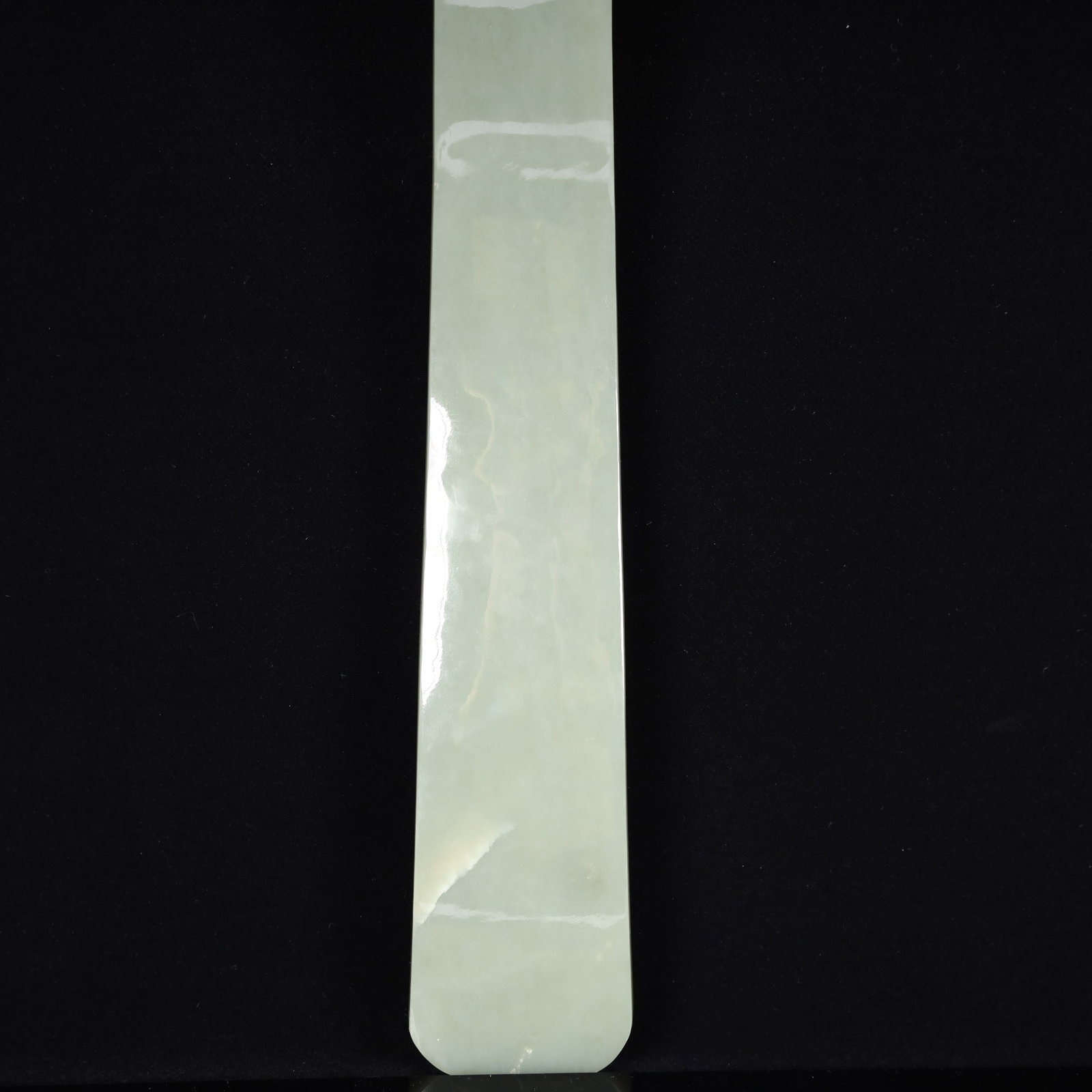 A Huge Greenish Jade Flower Pattern Ruyi - 7