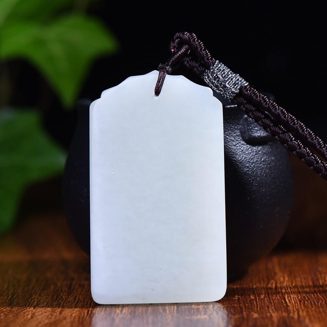 An Exquisite White Jade Avalokitesvara Pattern Pendant - 5