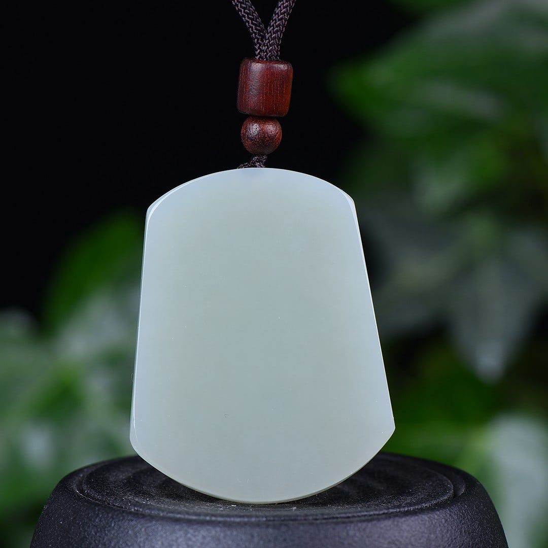 An Exquisite White Jade Sheep Pattern Pendant - 5